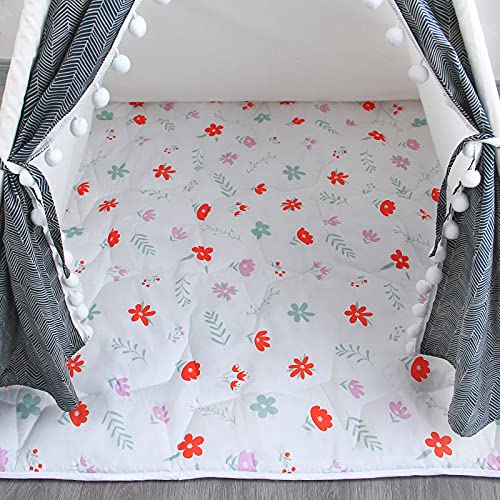 **Floral Kids Teepee Play Tent Mat - 43