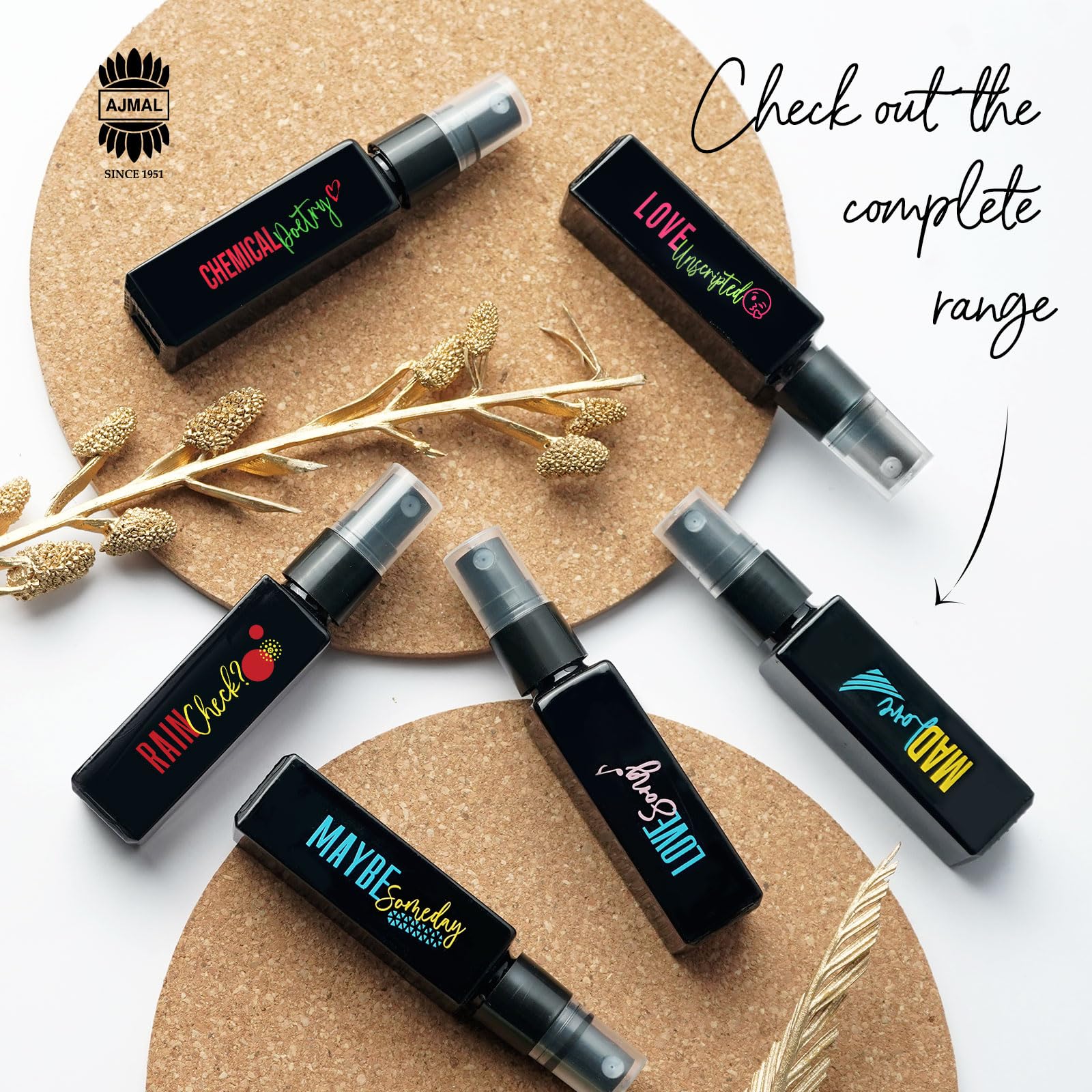 Maryaj Love Song EDP & Mad Love EDP & Maybe Someday EDP (3-Pack, 8ML Each) - Long Lasting Perfume Spray Gift Set for Women & Men - Perfect for Valentine's Day, Anniversary & Romantic Occasions