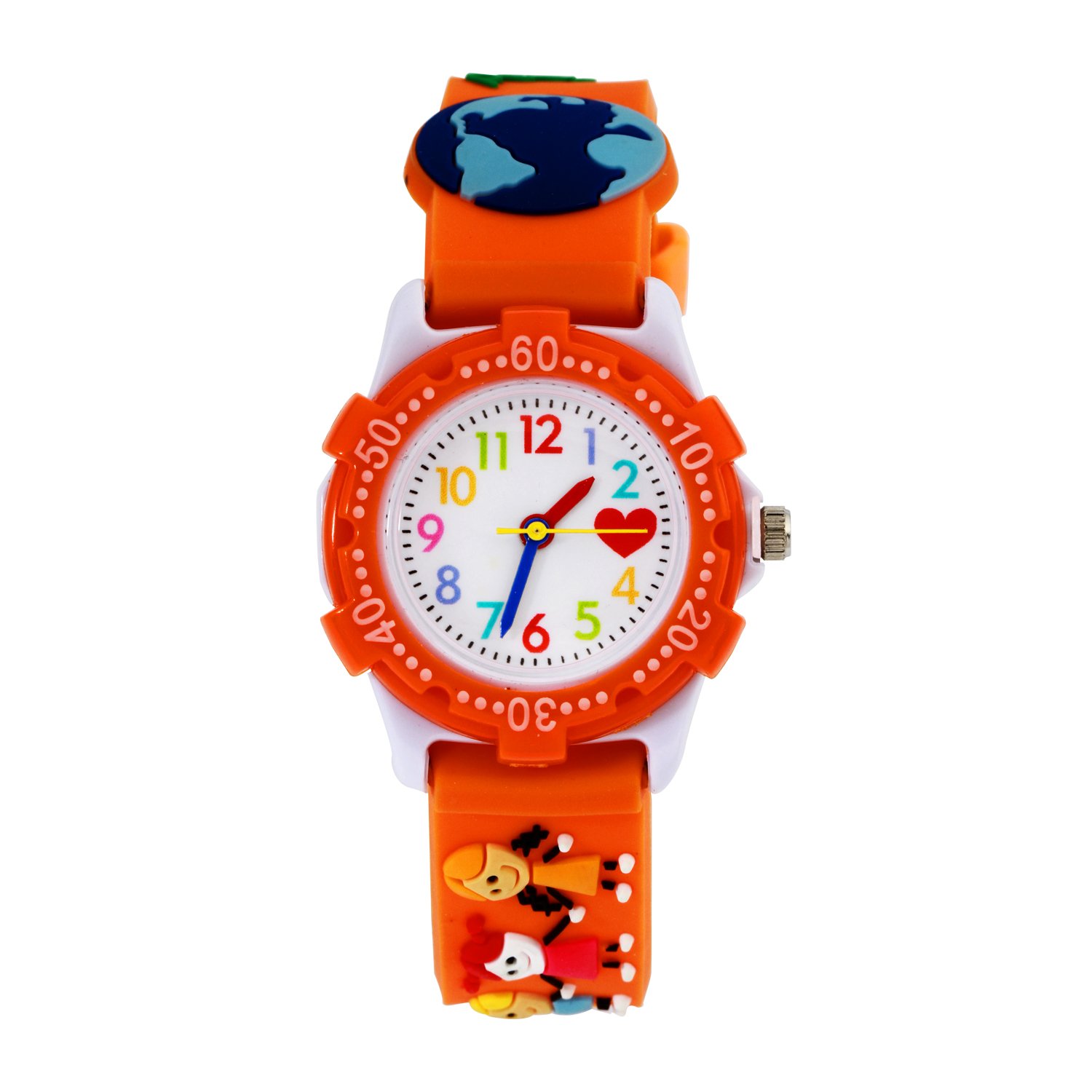 **Waterproof Digital Analog Kids Watch for Boys & Girls 3-10 Years Old - 3D Cute Cartoon Silicone Band - Perfect for School, Outdoor Play & Swimming**