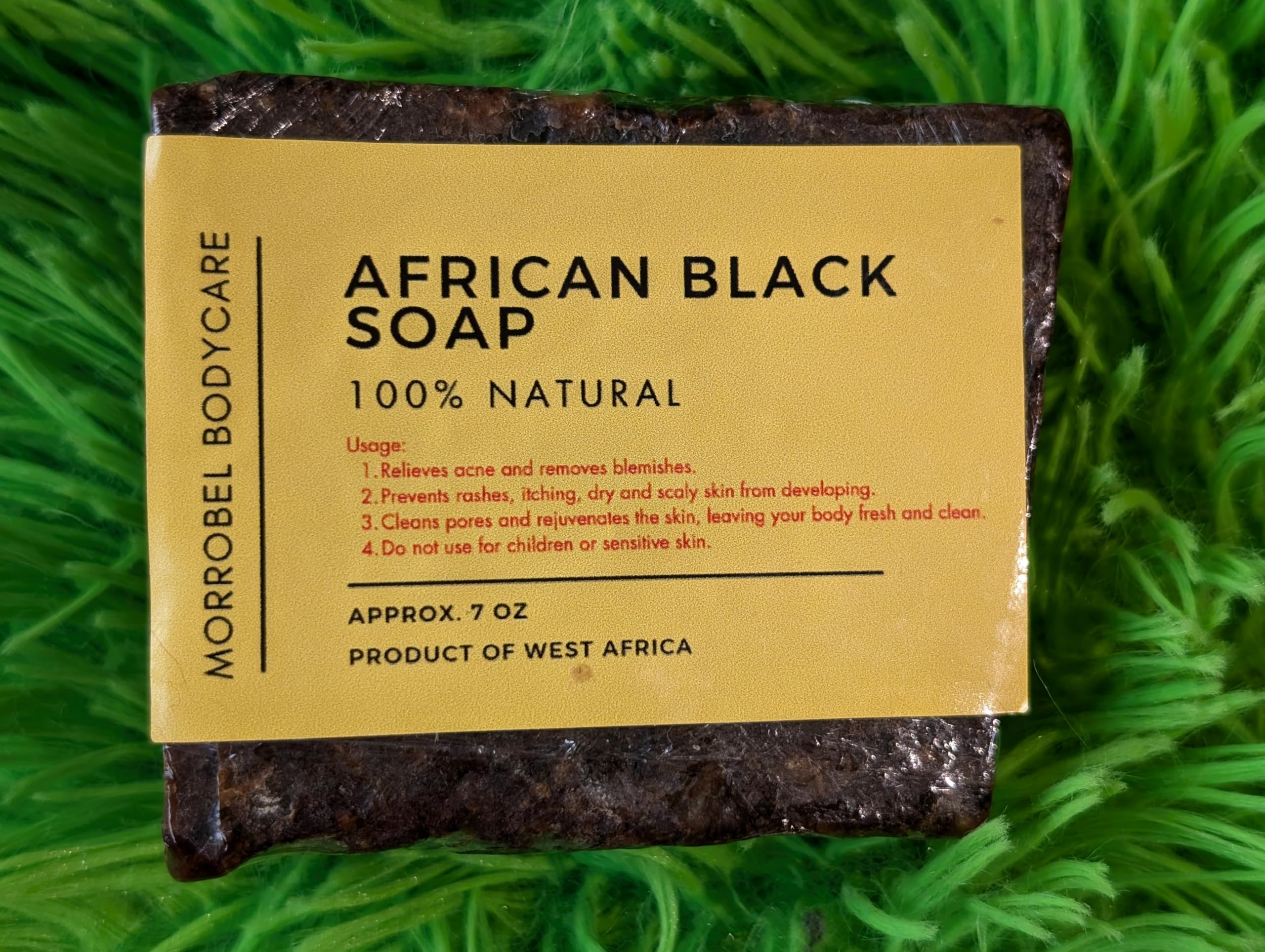 Organic African Black Soap for Acne & Dark Spots | Natural Skin Cleanser for Face & Body | Perfect for Sensitive Skin & Eczema Relief | Made with Shea Butter & Plantain Extract
