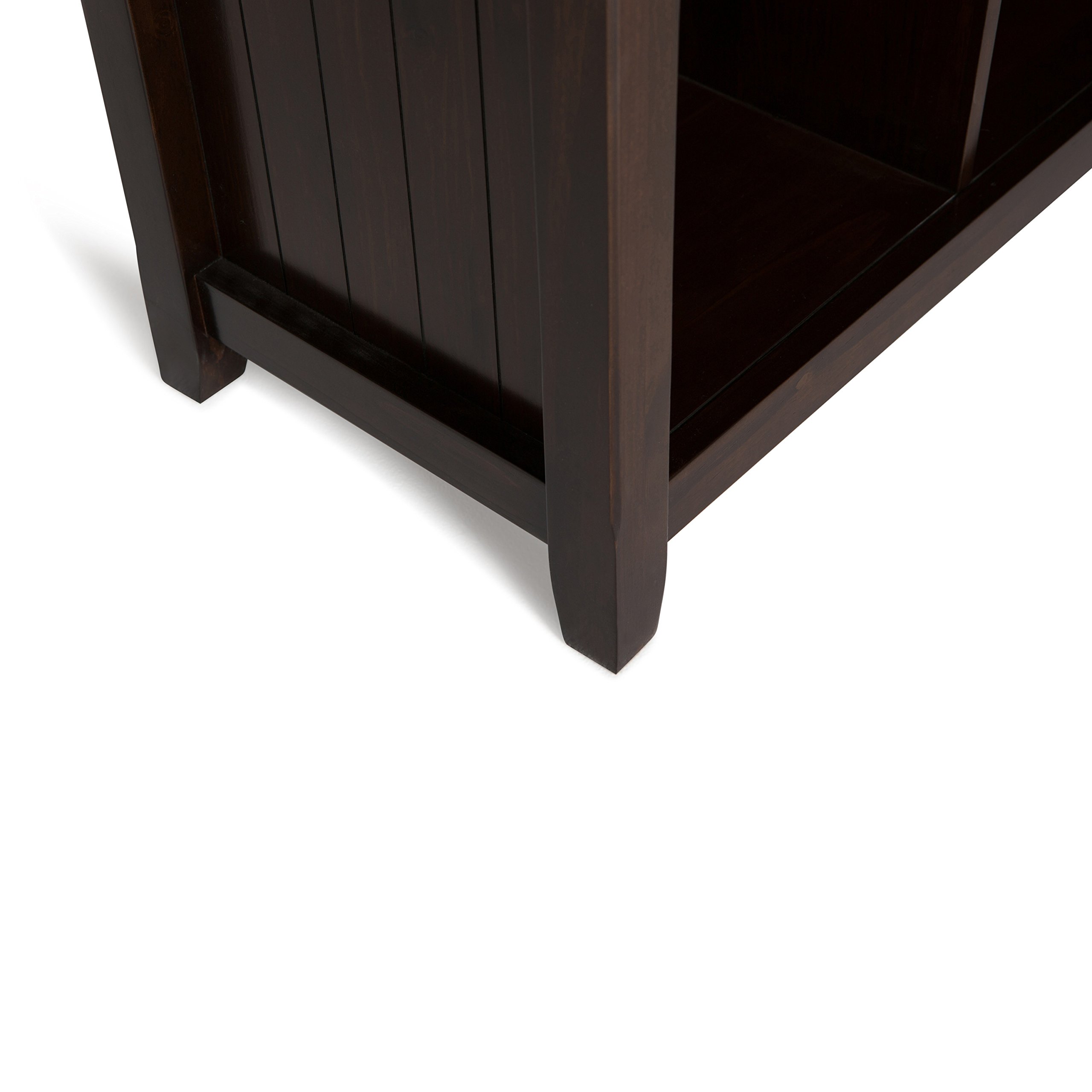 SIMPLIHOME Acadian 44 Inch Solid Wood 9-Cube Bookcase & Storage Unit - Transitional Style in Brunette Brown for Living Room, Study, Office - Perfect for Home Organization & Displaying Books, Decor