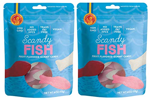 Swedish Gummy Fish Candy - Vegan, Gluten-Free, Non-GMO for Parties & Gifts (2 Pack)