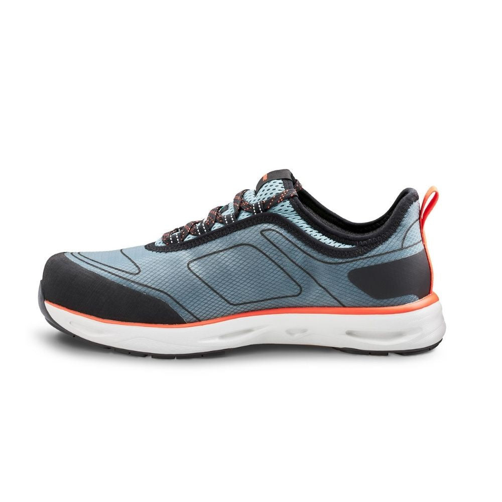 Terra Lites TR0A4NRBFR Unisex Composite Toe Athletic Work Shoes - Lightweight Safety Sneakers for Men & Women, Blue/Red - Perfect for Construction, Warehouse & Industrial Work