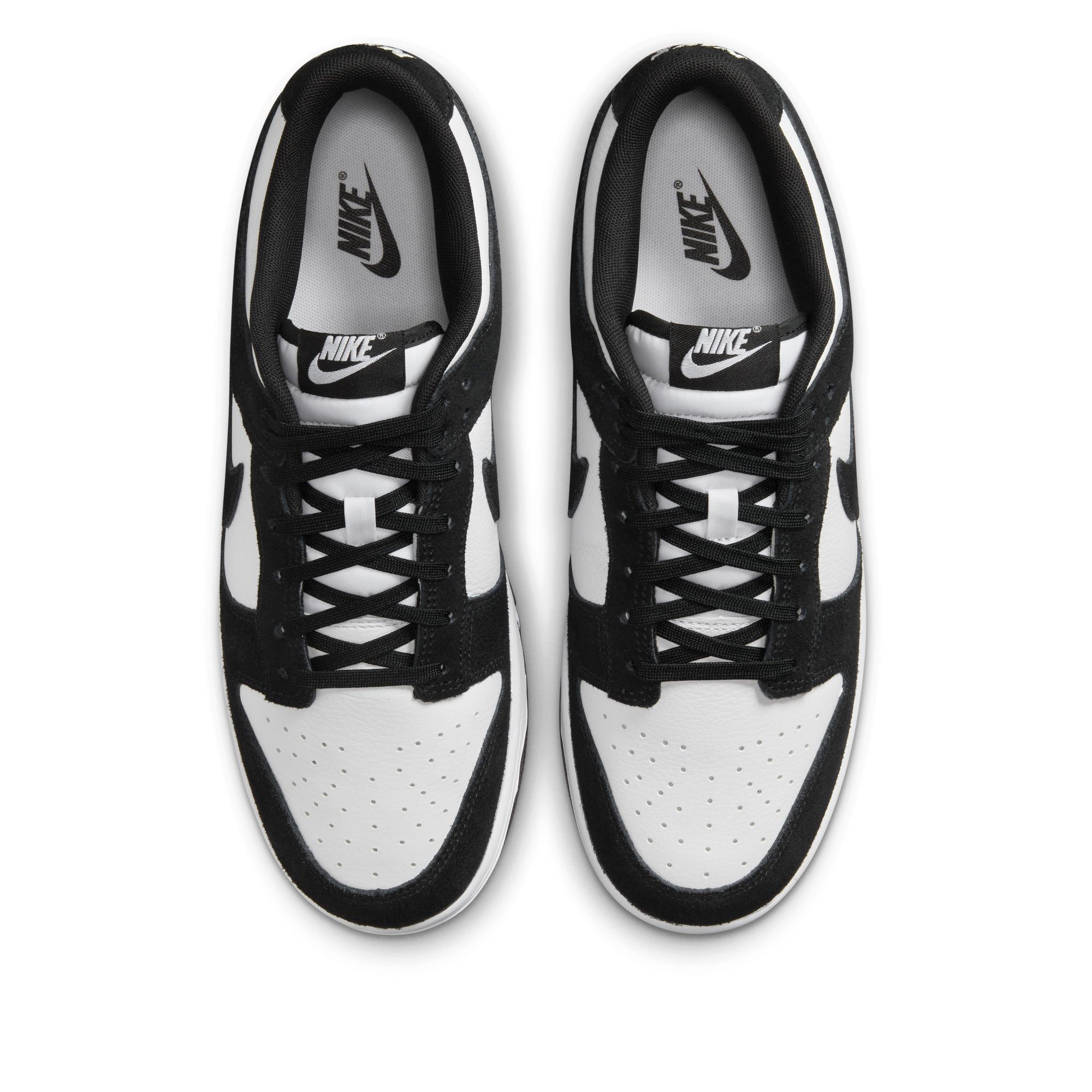 Nike Dunk Low Retro SE 'Suede Panda' Sneakers - White/Black Colorway - Men's Casual Basketball Shoes for Streetwear & Everyday Wear