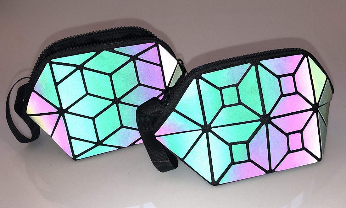 Holographic Geometric Tote Bag for Women - Stylish & Reflective Crossbody Purse for Parties & Night Out