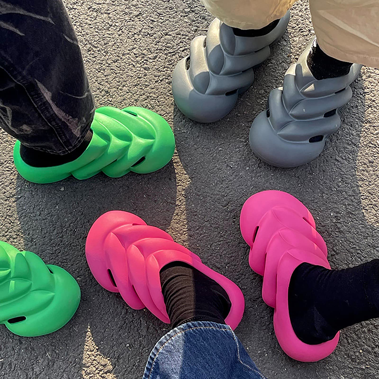 **Non-Slip Cloud Slippers for Women & Men - Ultra Soft Pillow Slides with Thick Sole for Stress Relief - Perfect for Indoor, Outdoor, Gym, House, Bedroom, Beach & Shopping**