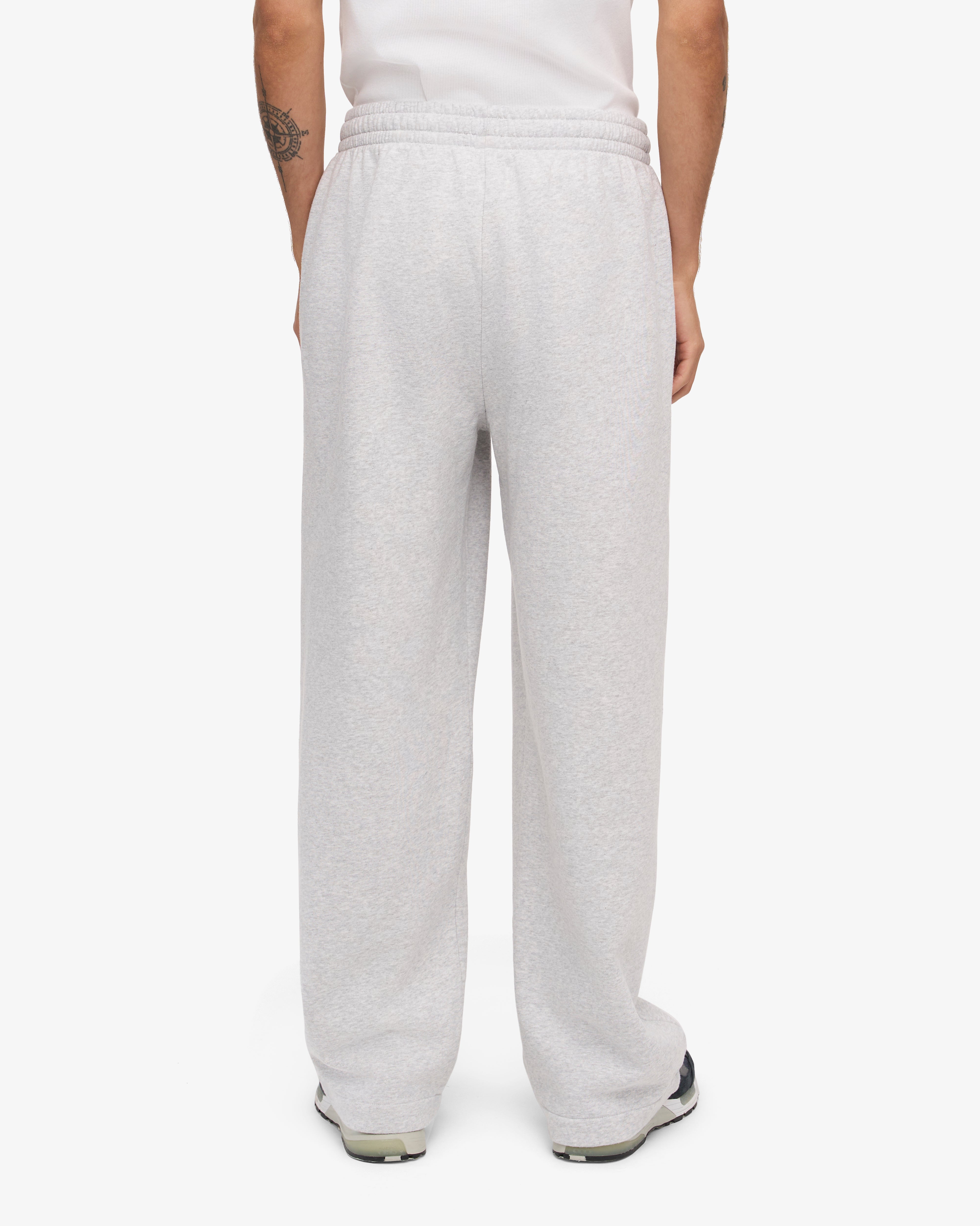 Organic Straight Leg Sweatpants for Women - Soft Cotton Joggers with Snow Melange Color - Perfect for Yoga, Lounge & Casual Wear