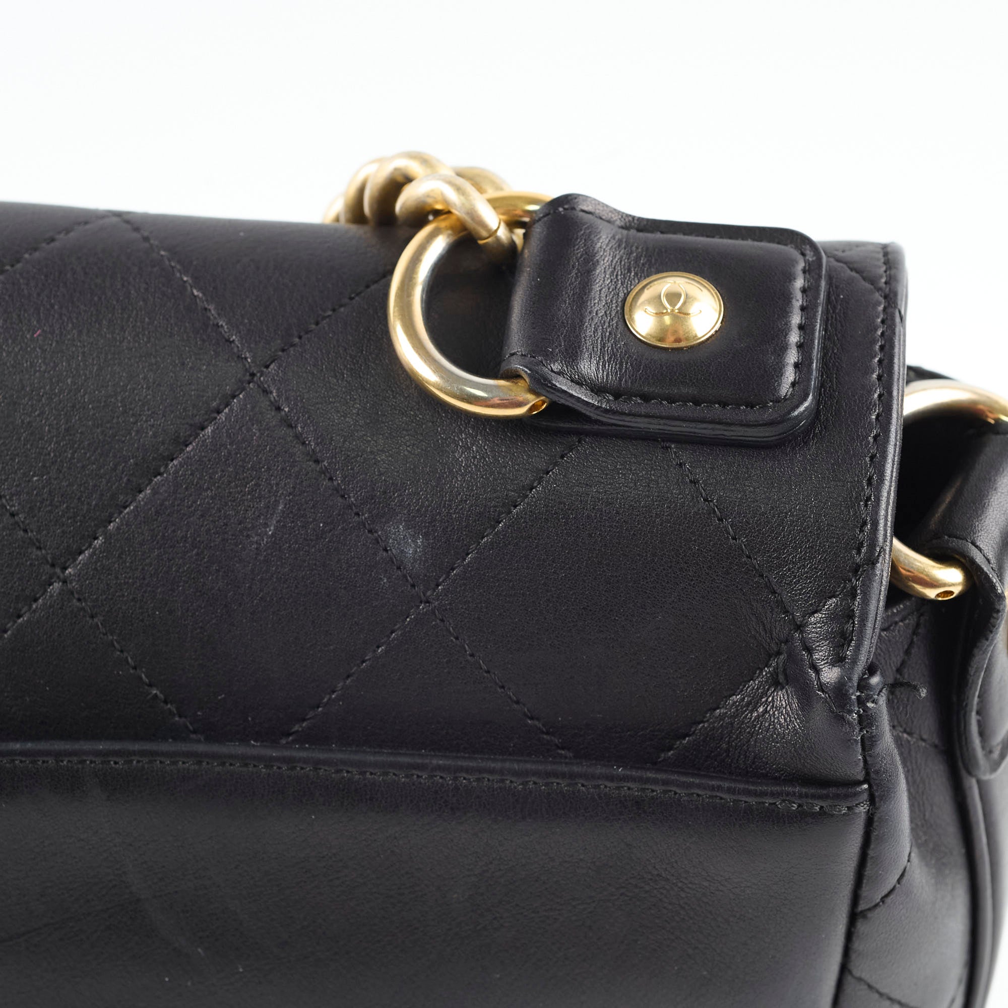 Chanel Paris in Rome Stitched Messenger Bag - Black Crossbody Purse for Women | Perfect for Work, Travel & Everyday Use