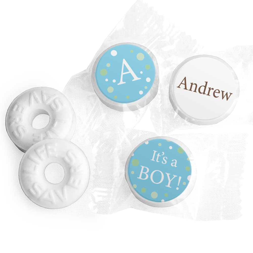 Personalized 'It's a Boy' LifeSavers Mints - Blue Baby Boy Announcement Favors (Pack of 320) - Perfect for Baby Showers, Gender Reveals & Newborn Celebrations