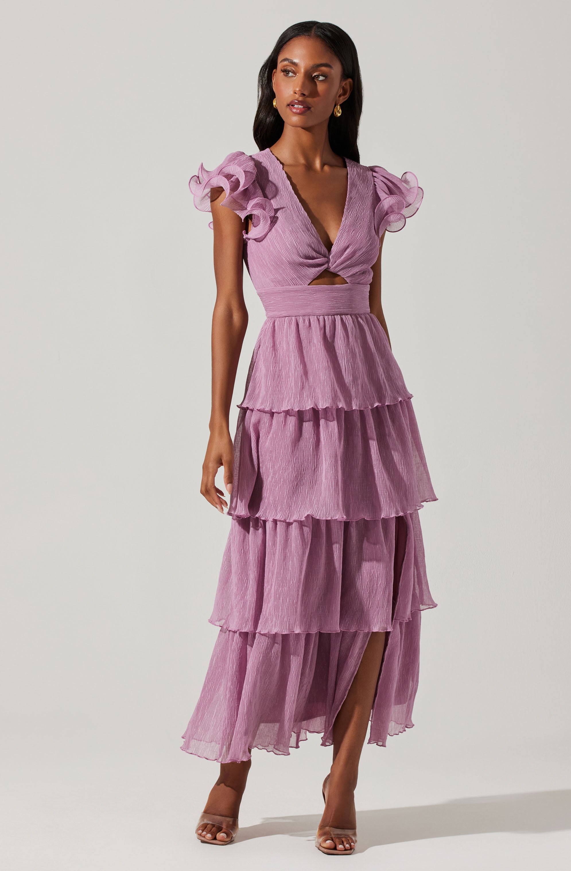 Emporia Elegant Tiered Tulle Midi Dress for Women | Flowy Party & Wedding Guest Dress | Perfect for Cocktail Parties, Bridal Showers & Special Occasions
