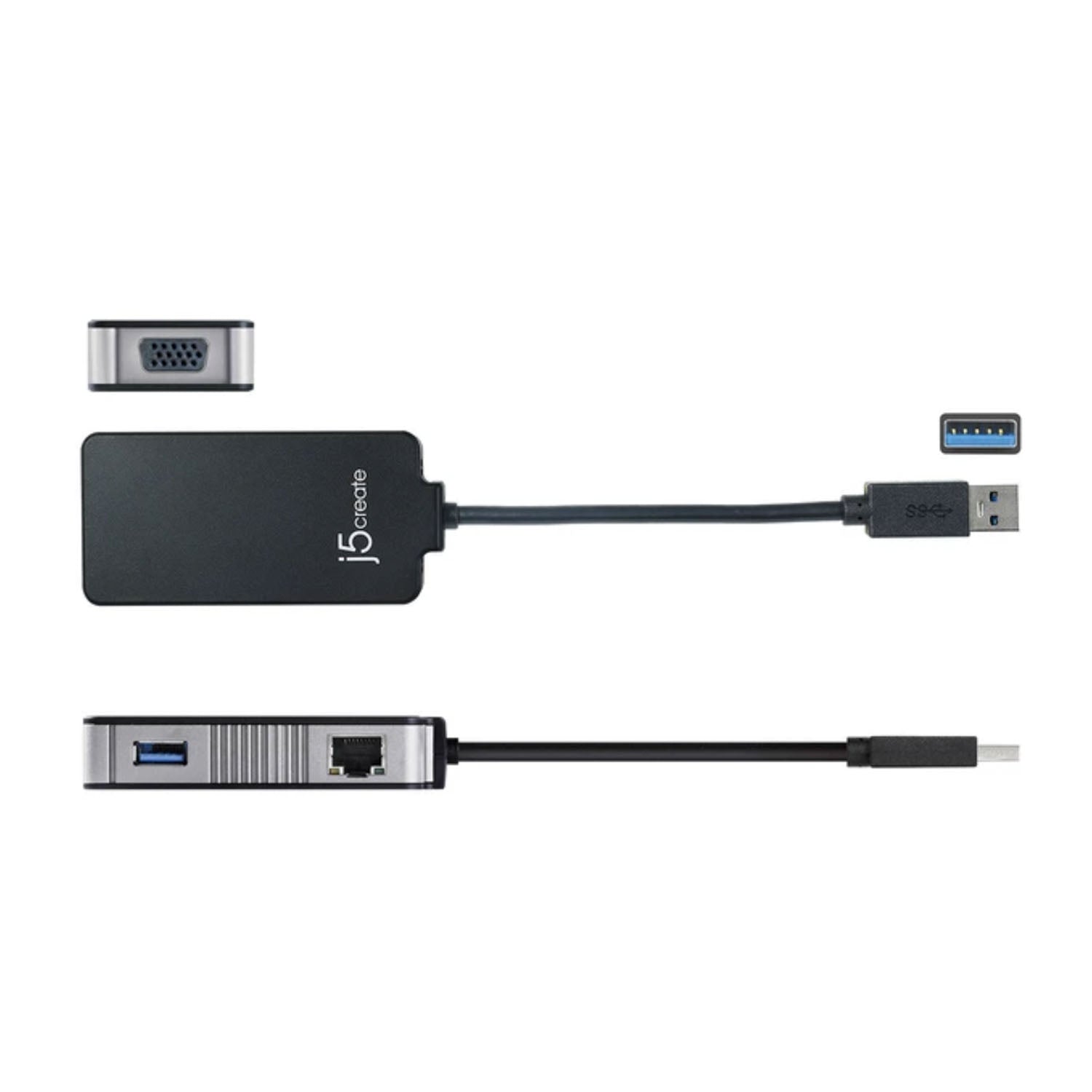 USB 3.0 to VGA & Gigabit Ethernet Adapter - Multi-Port Converter for Laptop, Desktop, Monitor - Work from Home, Gaming, Office & Remote Meetings