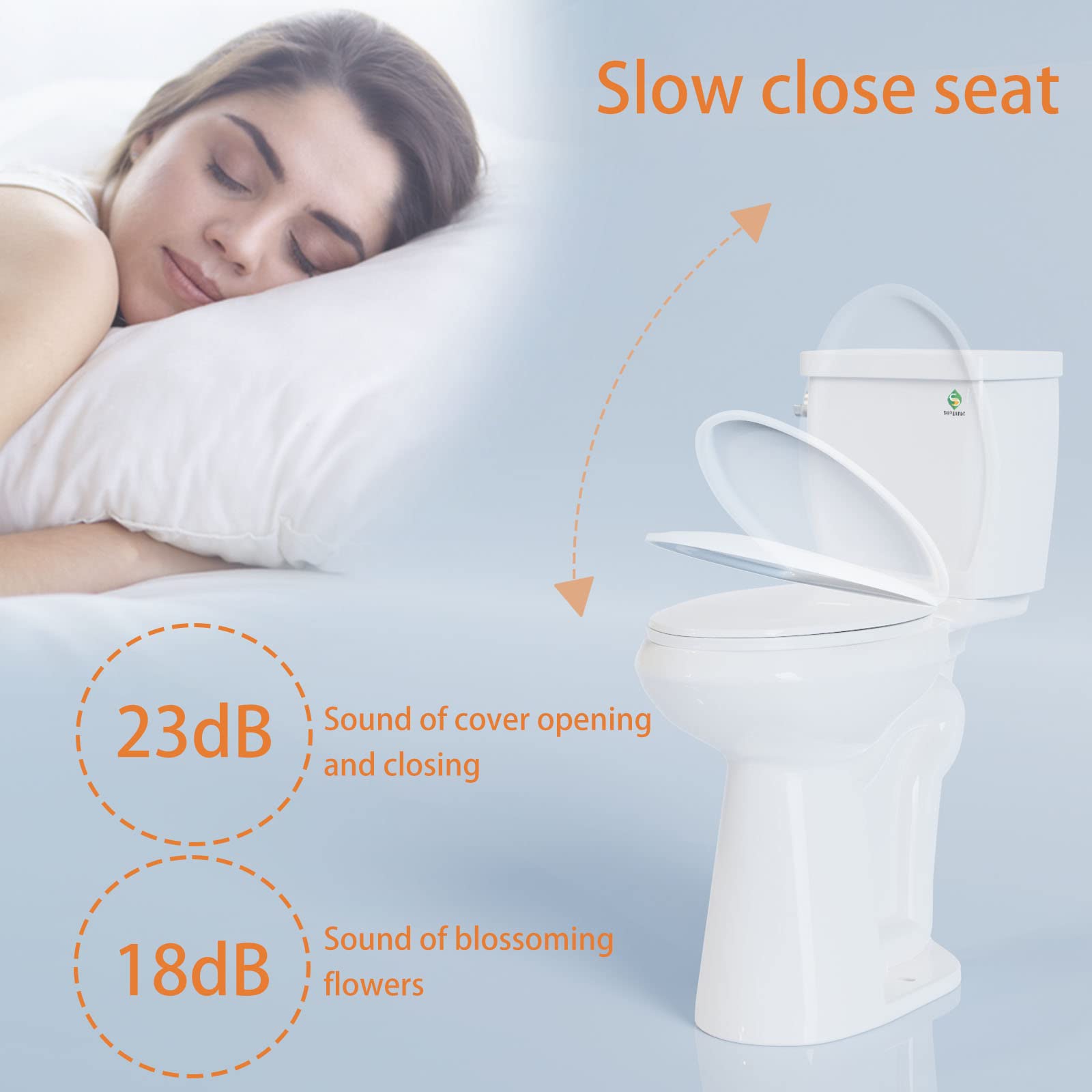 SUPERFLO 21 Inch Extra Tall Toilet - Elongated Bowl with 12