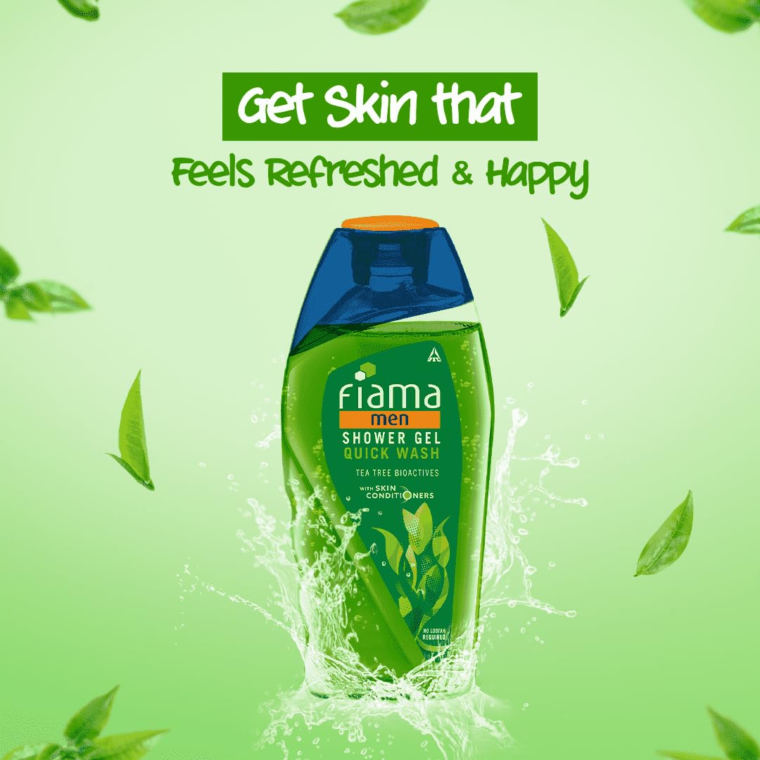 Fiama Men's Moisturizing Body Wash & Shower Gel - 250ml | Hydrating Formula with Skin Conditioners for Soft, Refreshed Skin | Ideal for Dry Skin Care | Perfect for Daily Shower & Gym Post-Workout Routine
