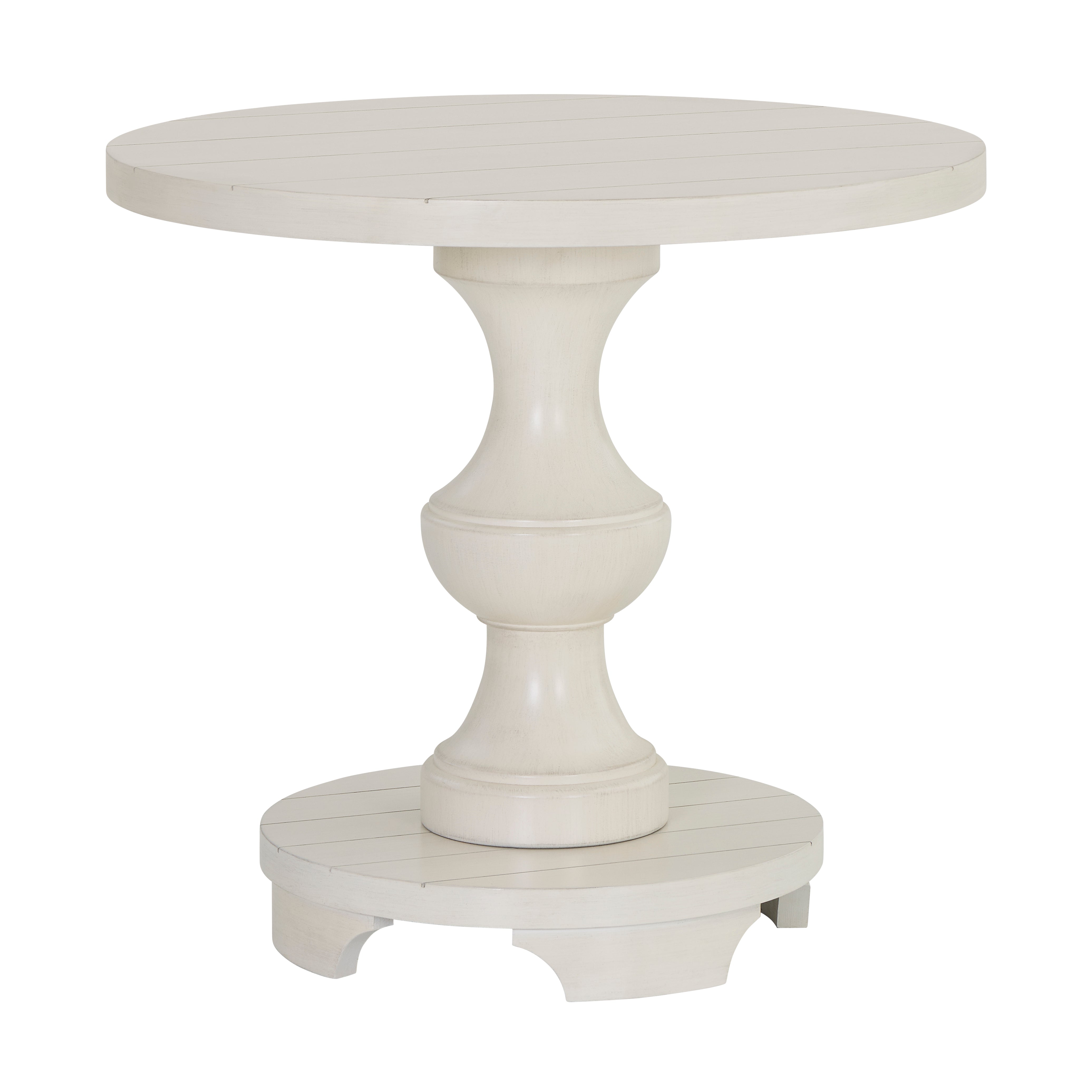 Roundhill Furniture Caesar Traditional Round Pedestal End Table - Classic Wood Side Table for Living Room, Bedroom & Office - Perfect for Coffee, Lamps & Decor