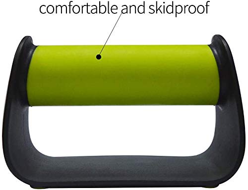 Portable Push Up Bars for Home & Gym Workouts - Non-Slip Floor Pushup Handles with Comfort Grip - Perfect for Strength Training, Chest & Arm Exercises (Green)