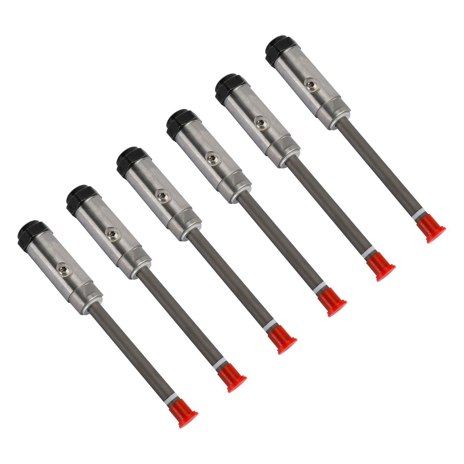 1/6 Sets 4W7018 Diesel Fuel Injector Pencil Nozzle for Caterpillar 3406B Engine - Replacement Part for Heavy-Duty Truck & Equipment Repair