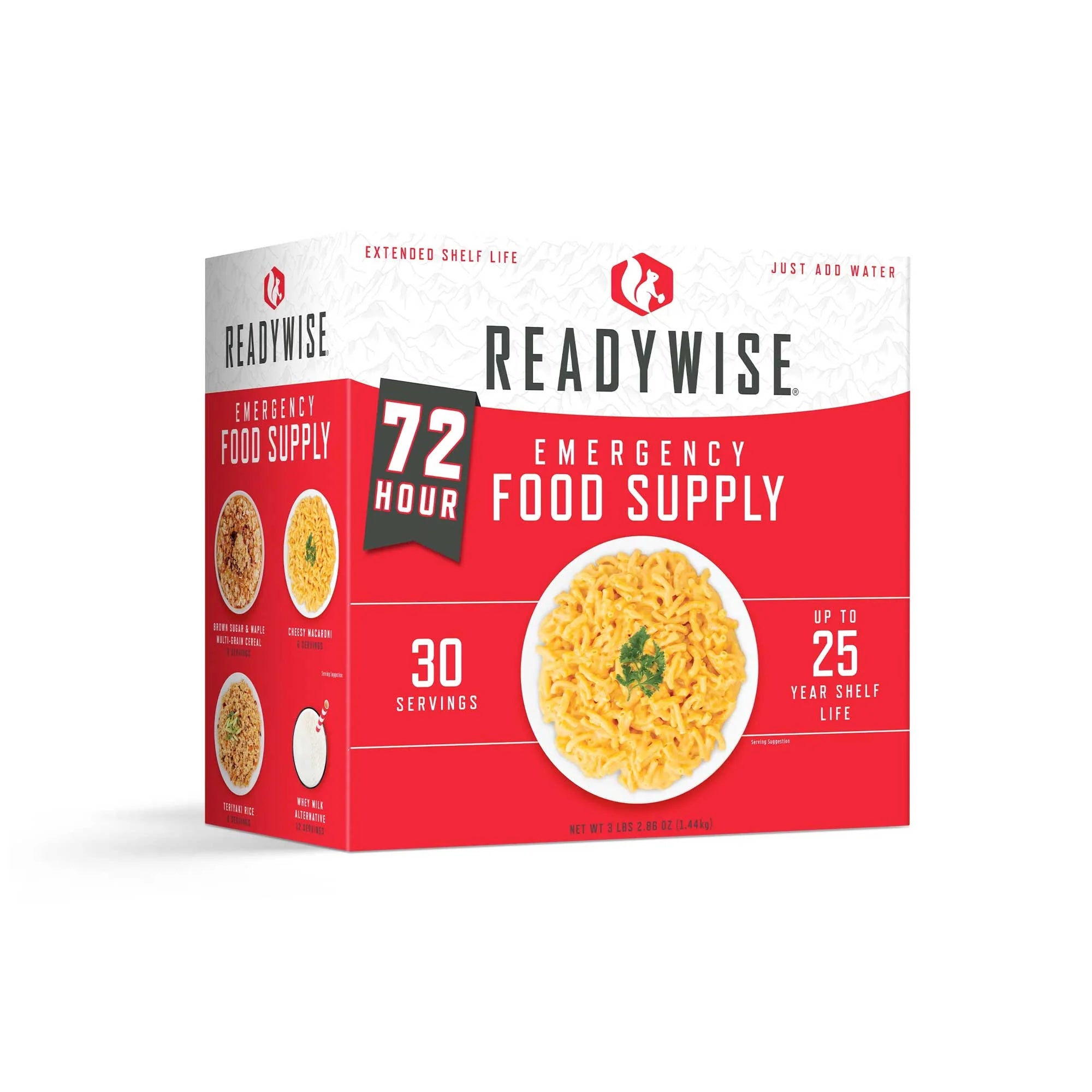 ReadyWise 72-Hour Emergency Survival Food Kit - 30 Servings of Freeze-Dried Meals & Drinks for Camping, Hiking, and Disaster Preparedness