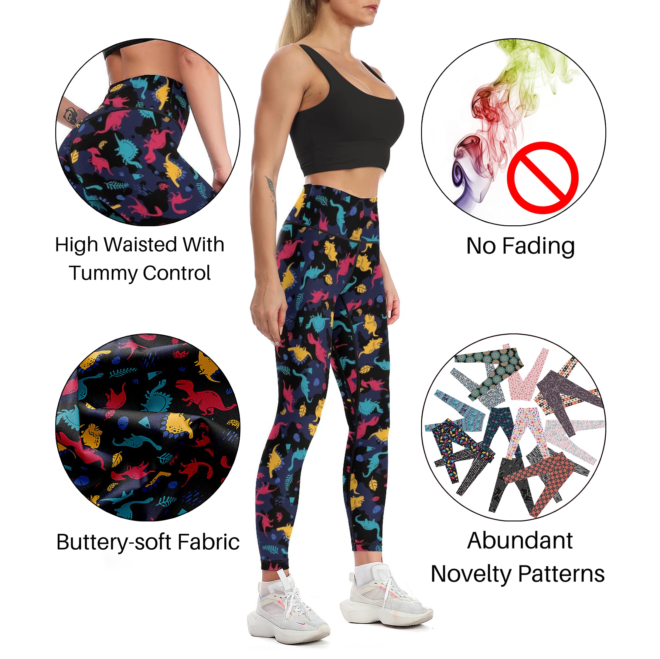 Cerburny High Waisted Yoga Pants for Women - Tummy Control Workout Leggings, Gym Athletic Spandex Pants for Running, Pilates & Lounge Wear