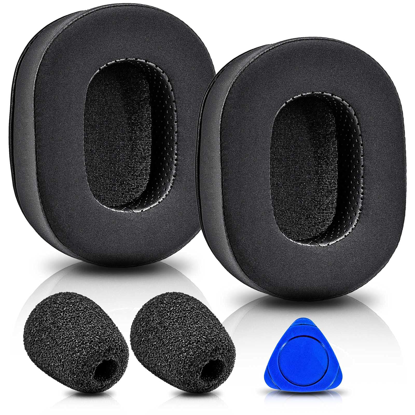 TRANSTEK Memory Foam Replacement Ear Cushions for V2 & V2 Pro Gaming Headsets - Soft Fabric Ear Pads for Enhanced Comfort & Noise Isolation - Perfect for Long Gaming Sessions, Music Listening & Office Work