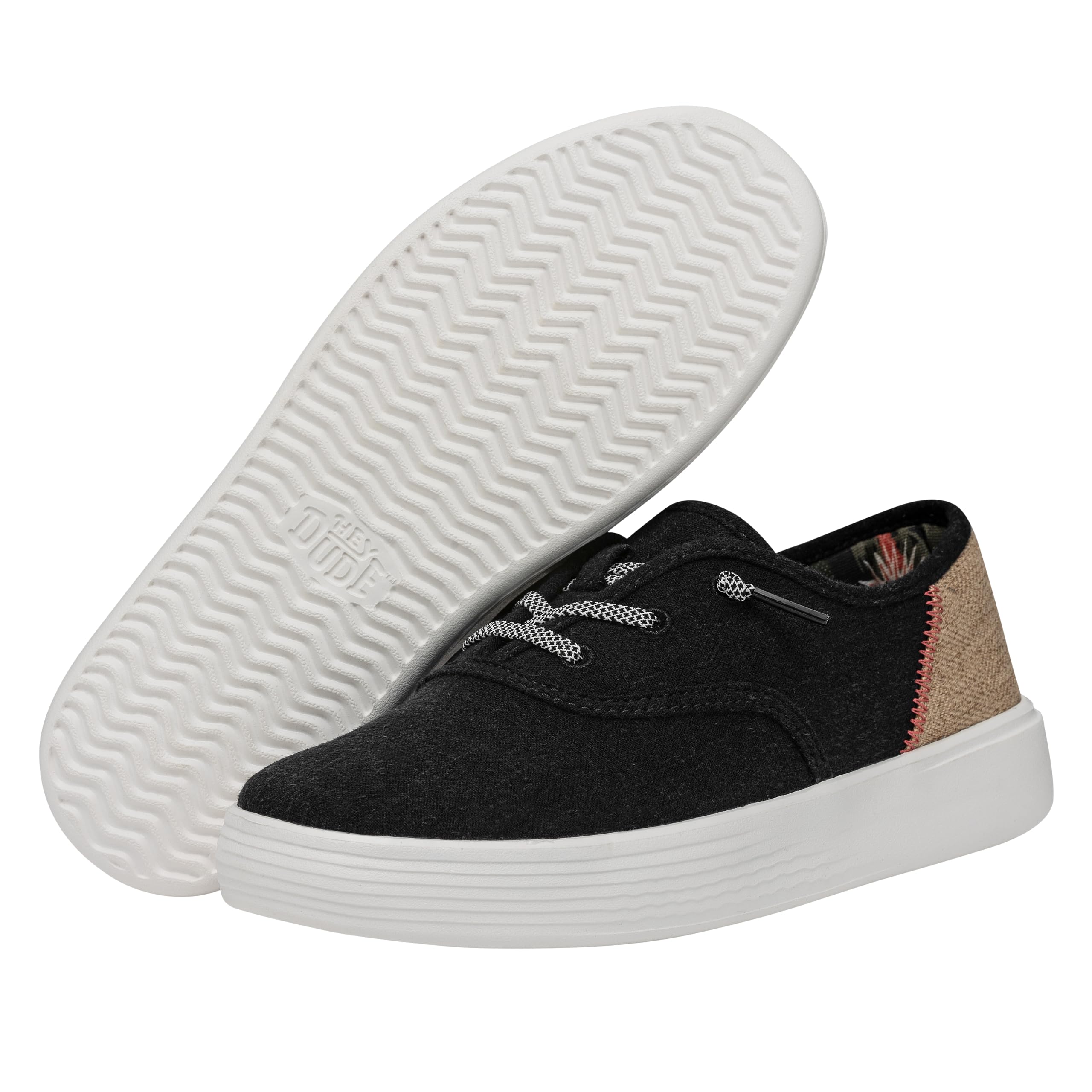 Hey Dude Men's Conway Craft Linen Slip-On Sneakers - Comfortable Lightweight Casual Shoes for Men | Perfect for Walking, Travel & Everyday Wear