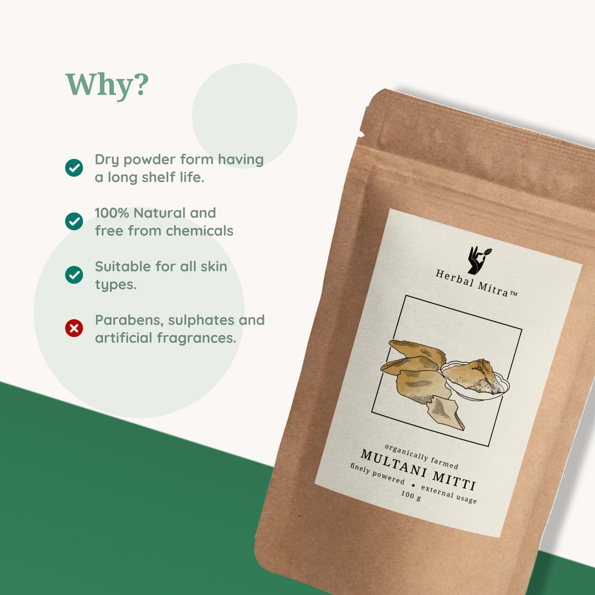 Herbal Mitra Orange Face Pack with Multani Mitti Powder Combo – Tan Removal, Oil Control, Natural Skin Cleansing with Vitamin C, Deep Hydration, Refreshing | Paraben & Sulfate Free – Perfect for Glowing Skin, Daily Skincare Routine & Spa Treatments