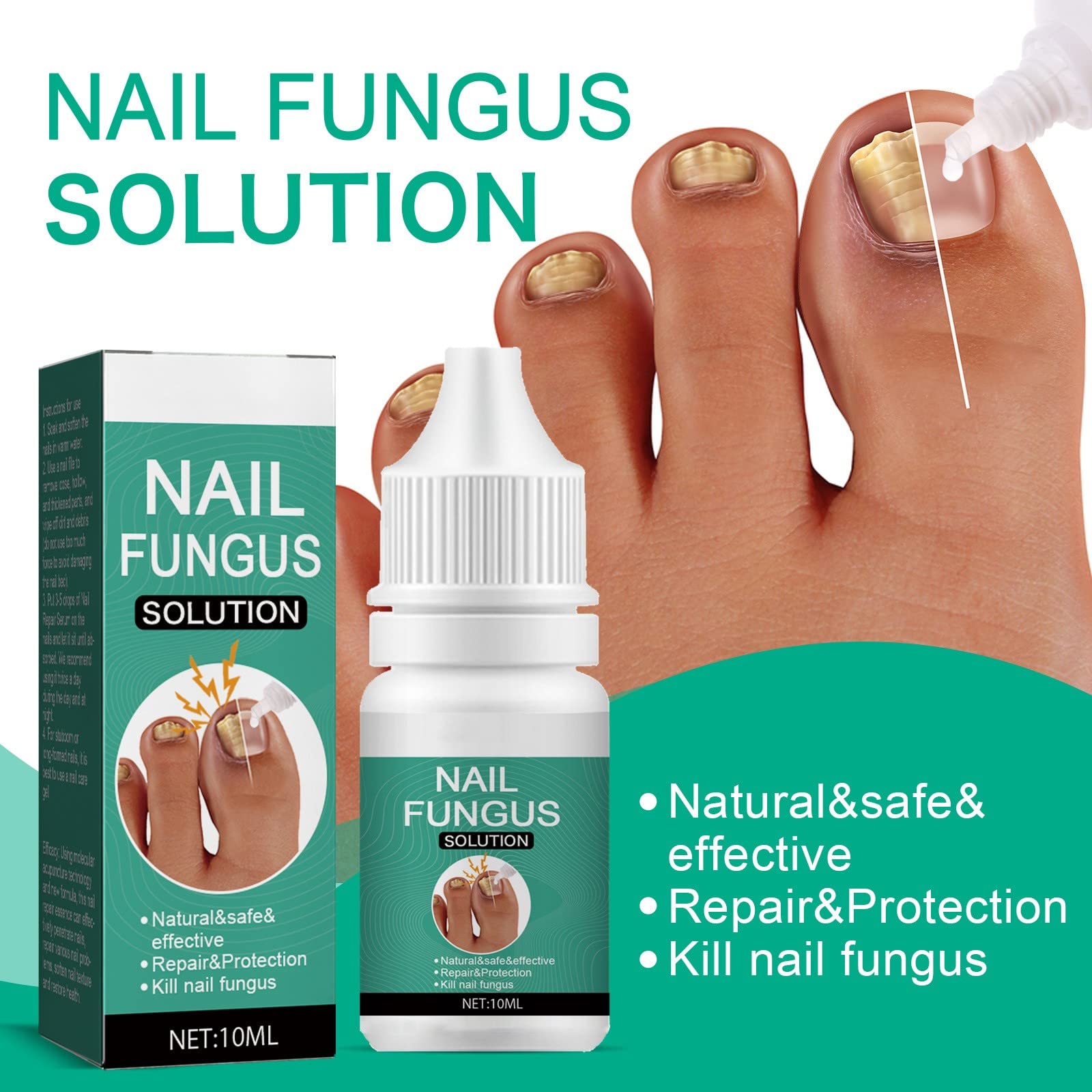Nail Repair Essence Treatment - Strengthening & Nourishing Liquid for Damaged & Discolored Nails (3 Pack) | Perfect for Pedicures, Manicures & At-Home Nail Care