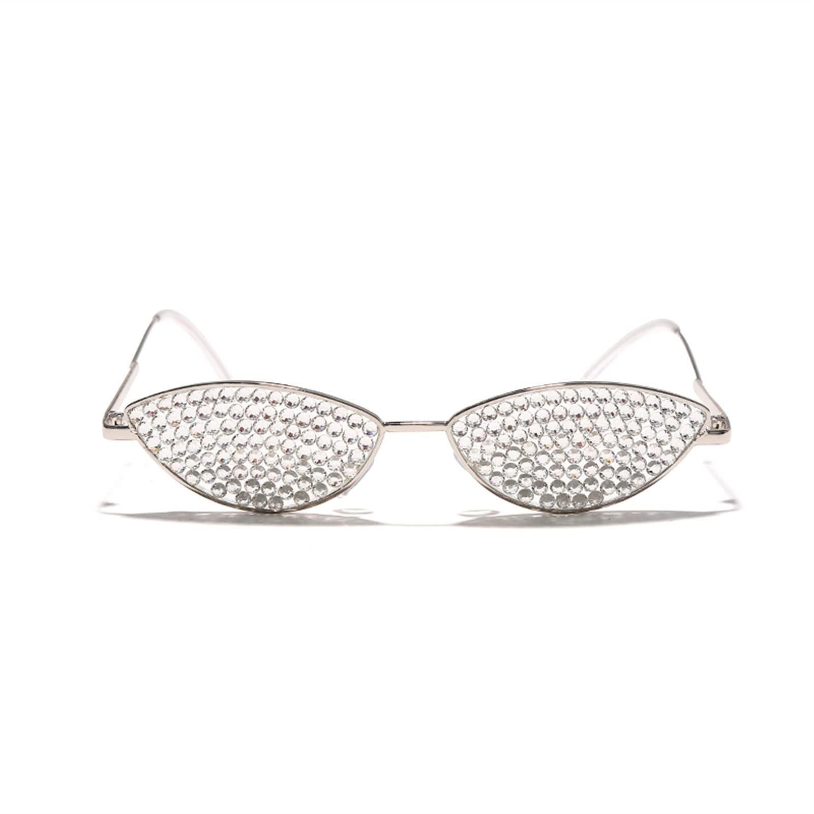 Vintage Diamond Cat Eye Sunglasses for Women - Luxury Rhinestone Crystal Lens Sun Glasses - Retro Fashion Shades for Outdoor, Beach & Party Wear (Color: 1)
