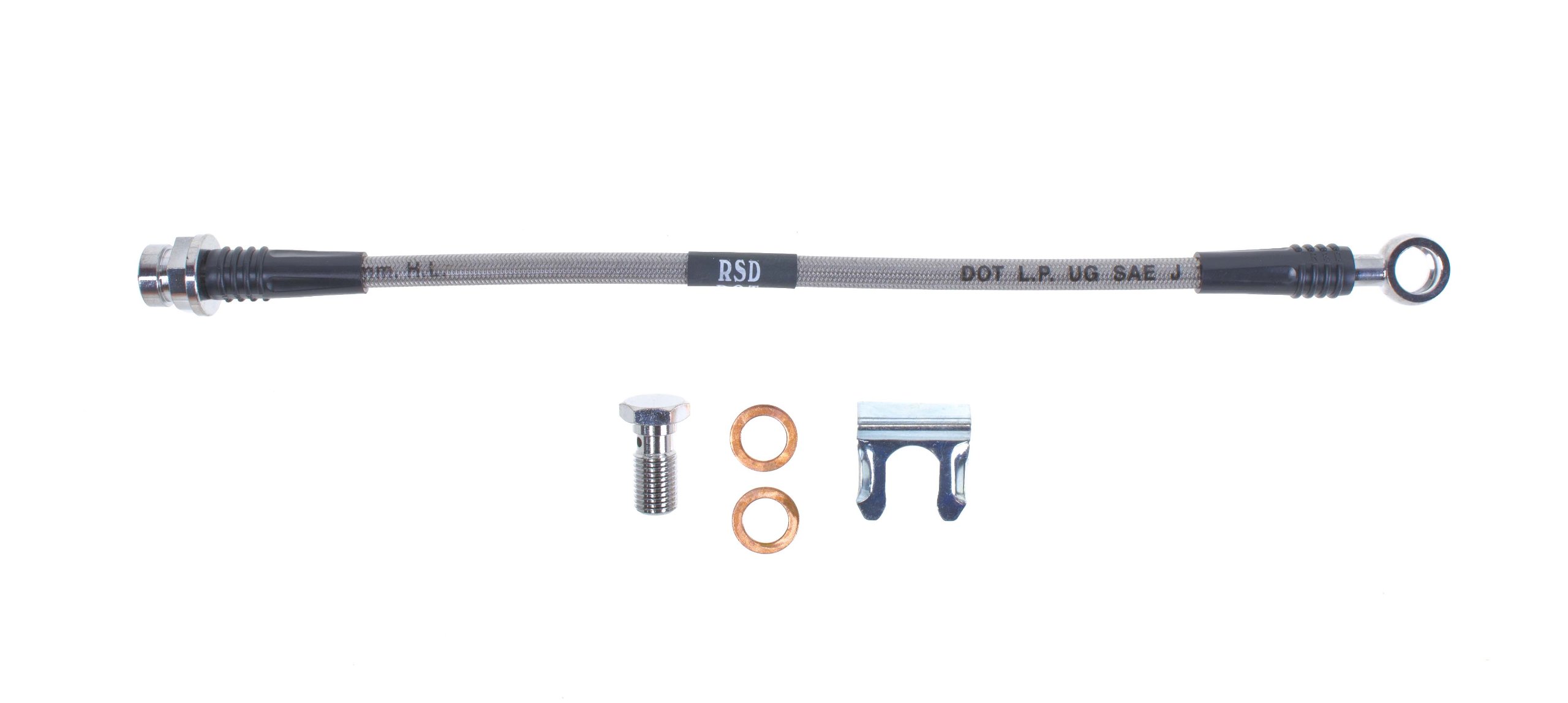 The Right Stuff Detailing FH20S Stainless Steel Braided Brake Line Kit for 1968-1972 Classic Cars - Perfect for Restoration & Performance Upgrades
