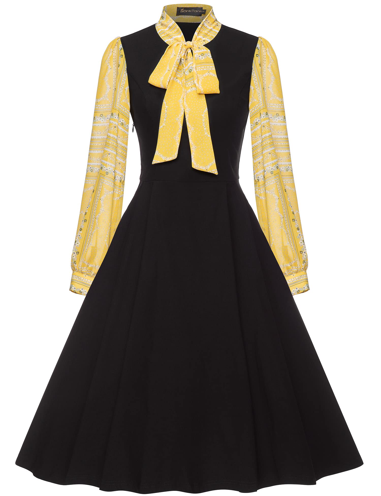 Vintage 1950s Fit & Flare Dress for Women - Retro Swing Dress with Pockets | Perfect for Cocktail Parties, Weddings & Themed Events
