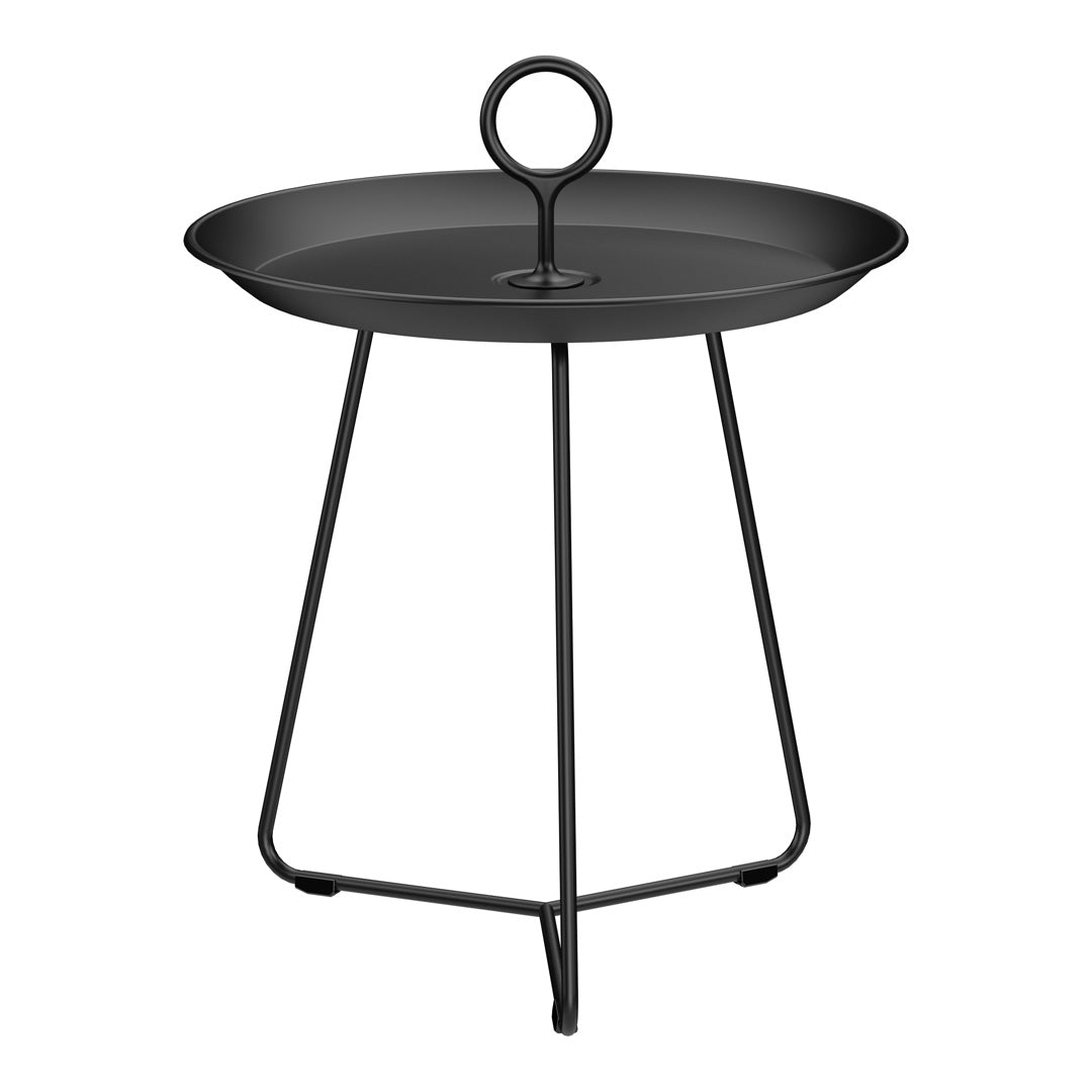 Sturdy Eyelet Outdoor Tray Table - Portable Side Table for Patio, Garden, Pool & Camping - Perfect for Drinks, Snacks & Decor