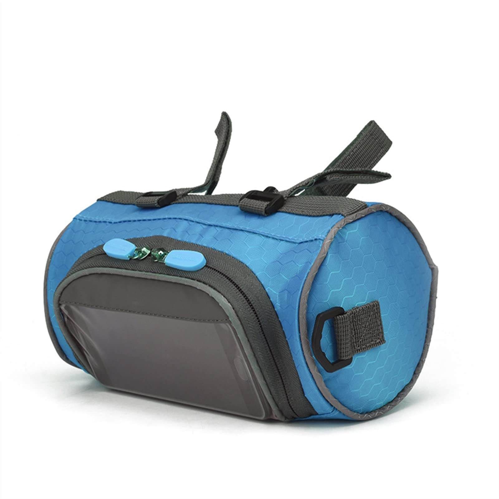 Waterproof Bike Handlebar Bag - Large Capacity Touch Screen Bicycle Front Storage Pack for Cycling, Hiking & Commuting (Blue)