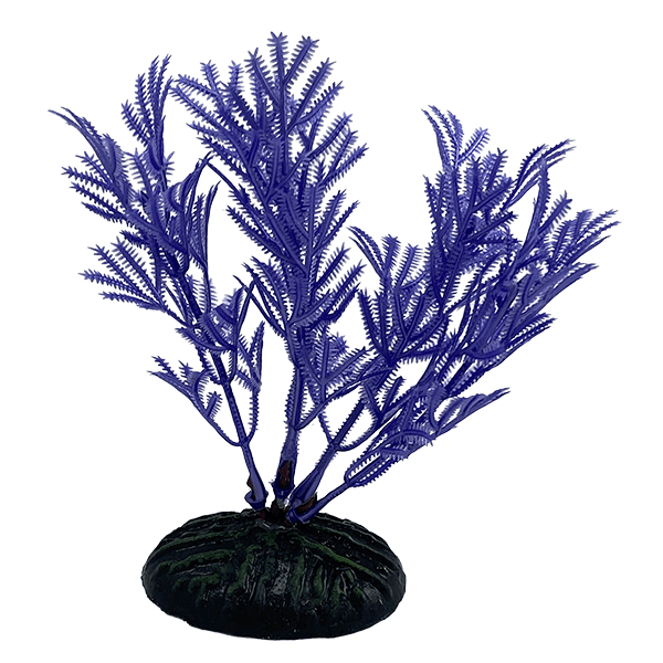 Premium Purple Feather Plastic Betta Plant for Aquarium Decor (Set of 4) - Enhance Your Fish Tank with Natural-Looking Plants for Betta Fish Habitat