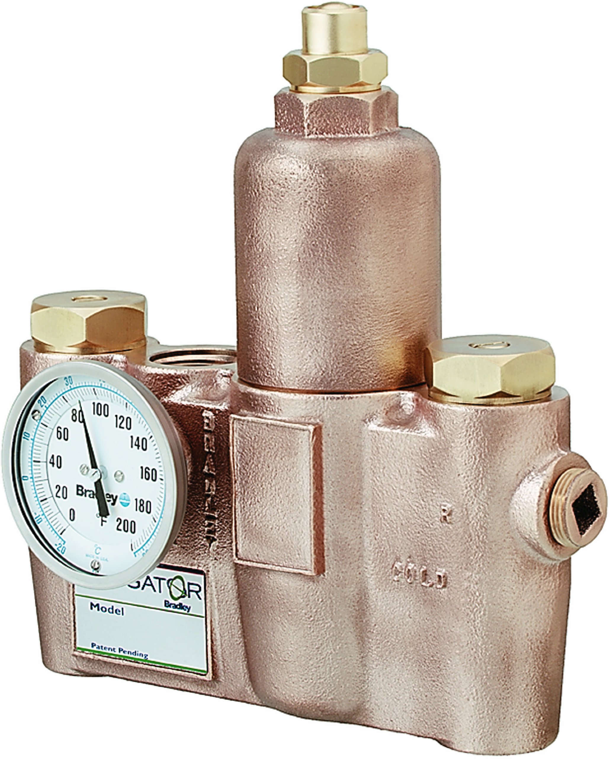 Bradley S19-2100 Stainless Steel Navigator EFX25 Emergency Fixture Thermostatic Mixing Safety Valve - 85°F Max Temp, 36 GPM Flow Rate - Ideal for Hospitals, Schools & Commercial Buildings
