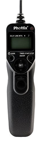 Phottix TR-90 Multi-Function Wireless Camera Remote Shutter Release with Digital Timer for Canon DSLR Cameras - Perfect for Time-Lapse, Long Exposure & Group Photography