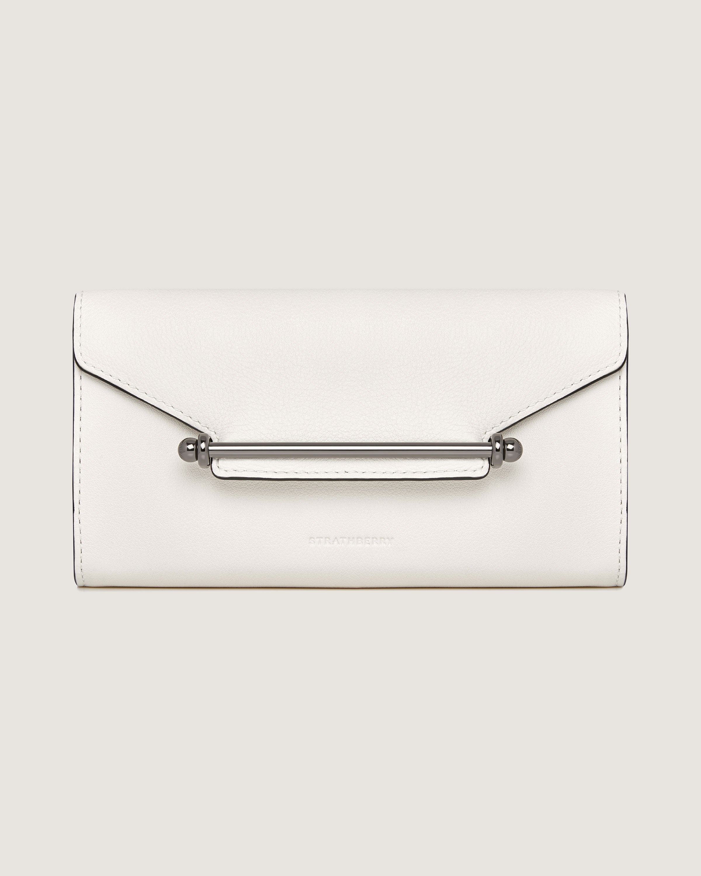 Multrees Chain Wallet for Women - Stylish White Leather Crossbody Purse with Detachable Shoulder Strap | Perfect for Everyday Use, Parties & Travel Accessories