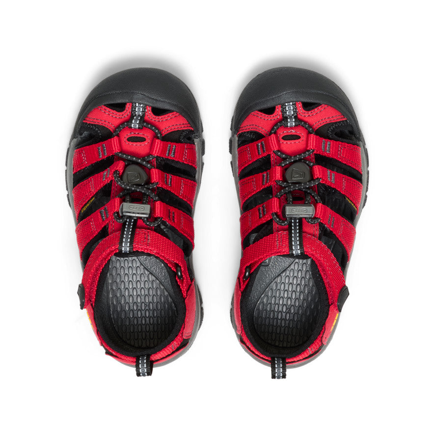 Little Kids' Newport H2 Sandals | Water-Friendly Ribbon Red/Gargoyle Color | Perfect for Beach, Pool & Summer Play