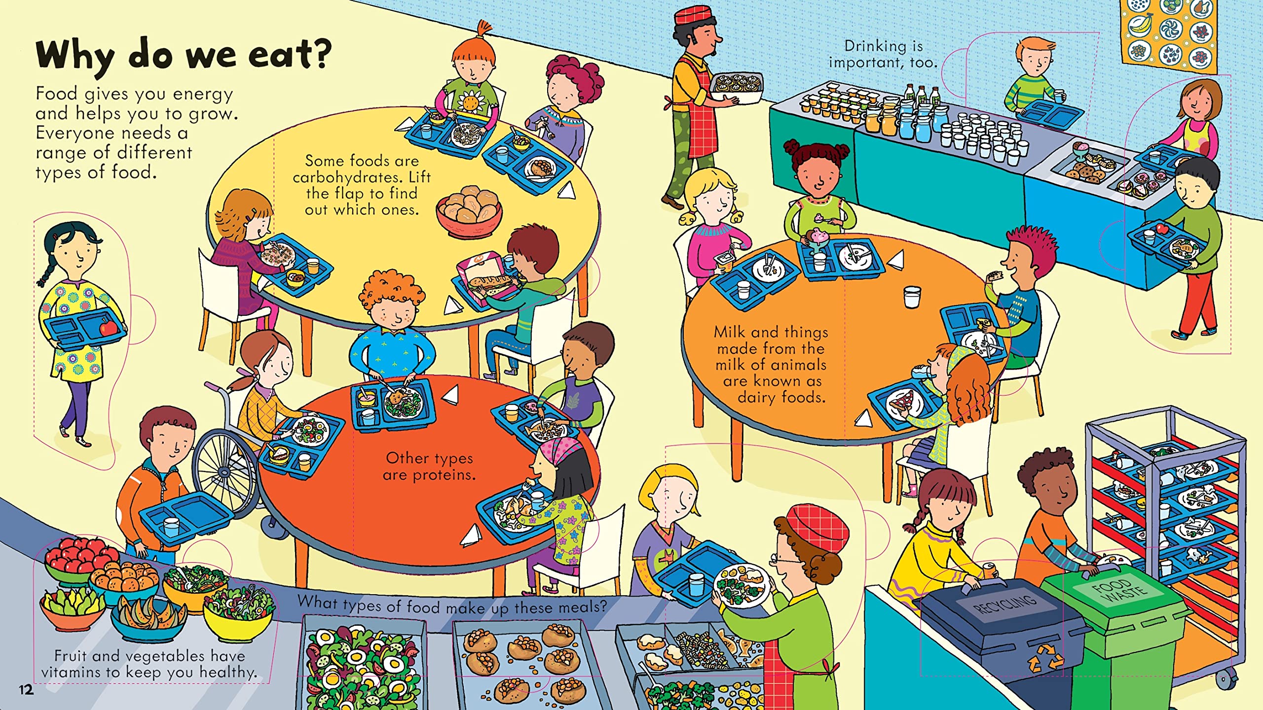 Look Inside Food: Interactive Lift-the-Flap Board Book for Kids - Fun Learning About Nutrition & Mealtime for Toddlers & Preschoolers