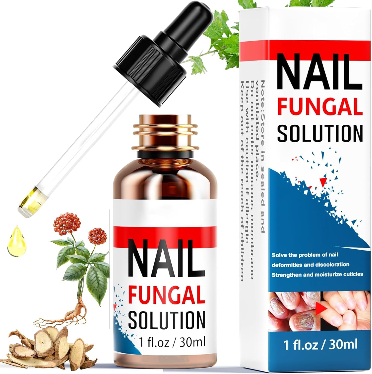 Extra Strength Toenail Fungus Treatment for Fingernails & Toenails - Safe & Gentle Nail Repair Solution with Softener (30ml) - Ideal for Athletes, Swimmers & Pedicure Enthusiasts