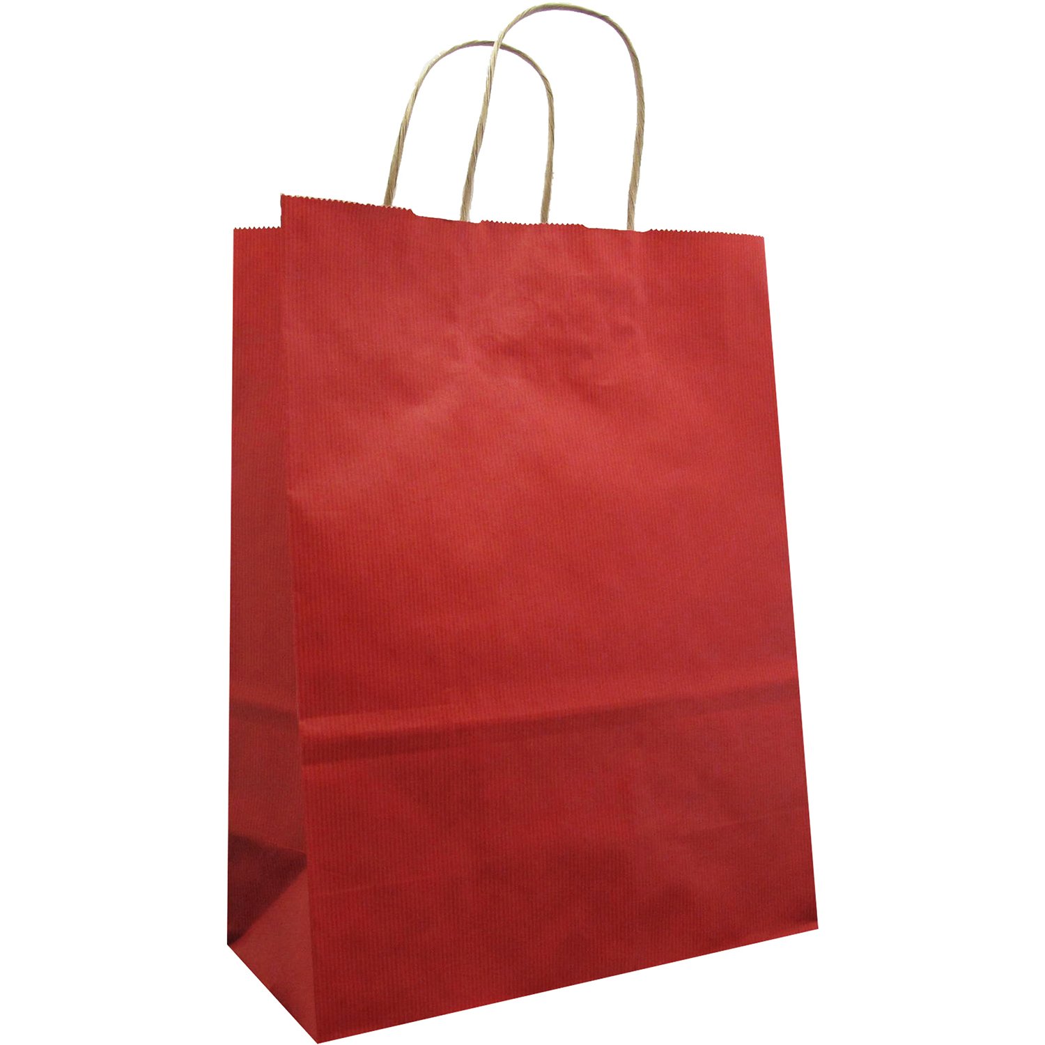 Jillson & Roberts 100-Piece Large Red Kraft Paper Bags - Eco-Friendly Gift, Party, and Shopping Bags for Retail, Events, and Packaging