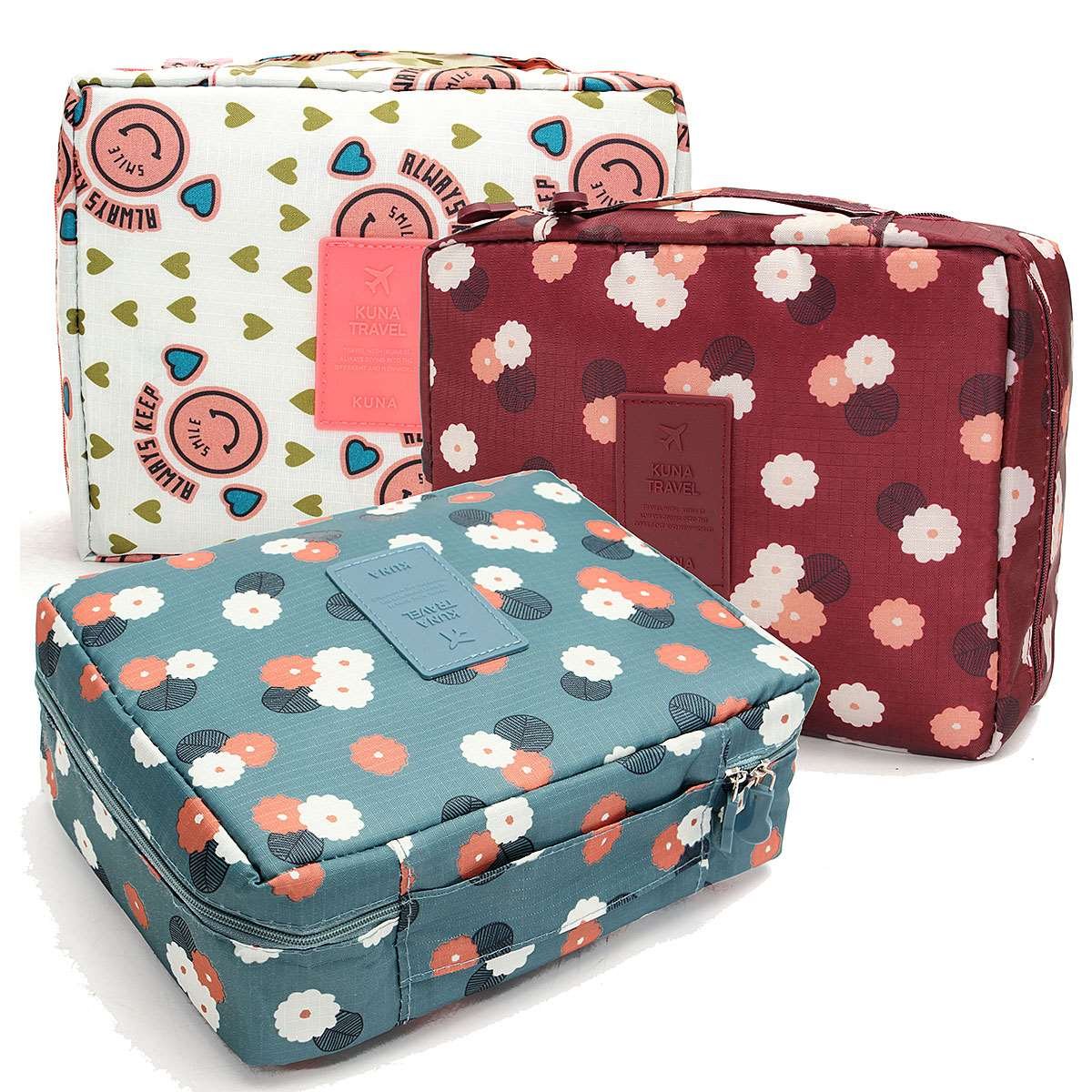 HomeFast Hanging Travel Organizer Bag - Multipurpose Cosmetic & Toiletry Pouch for Makeup, Toiletries & Essentials (Random Color) - Perfect for Air Travel, Camping & Business Trips