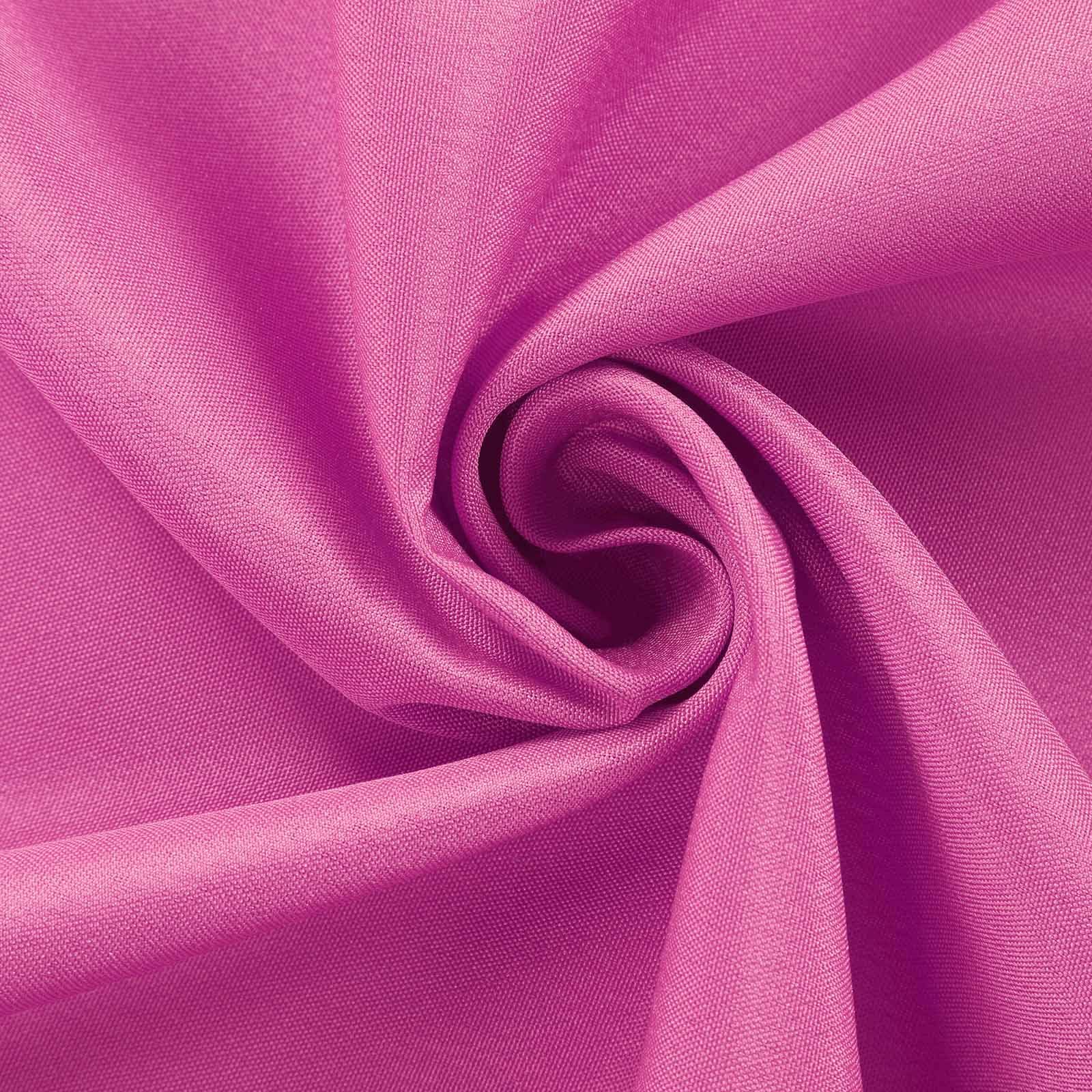 Efavormart 10 Pack 108 Inch Round Tablecloth - Stain & Wrinkle Resistant Washable Polyester Table Cover for Banquet, Wedding, Dining, Party Decor - Fuchsia