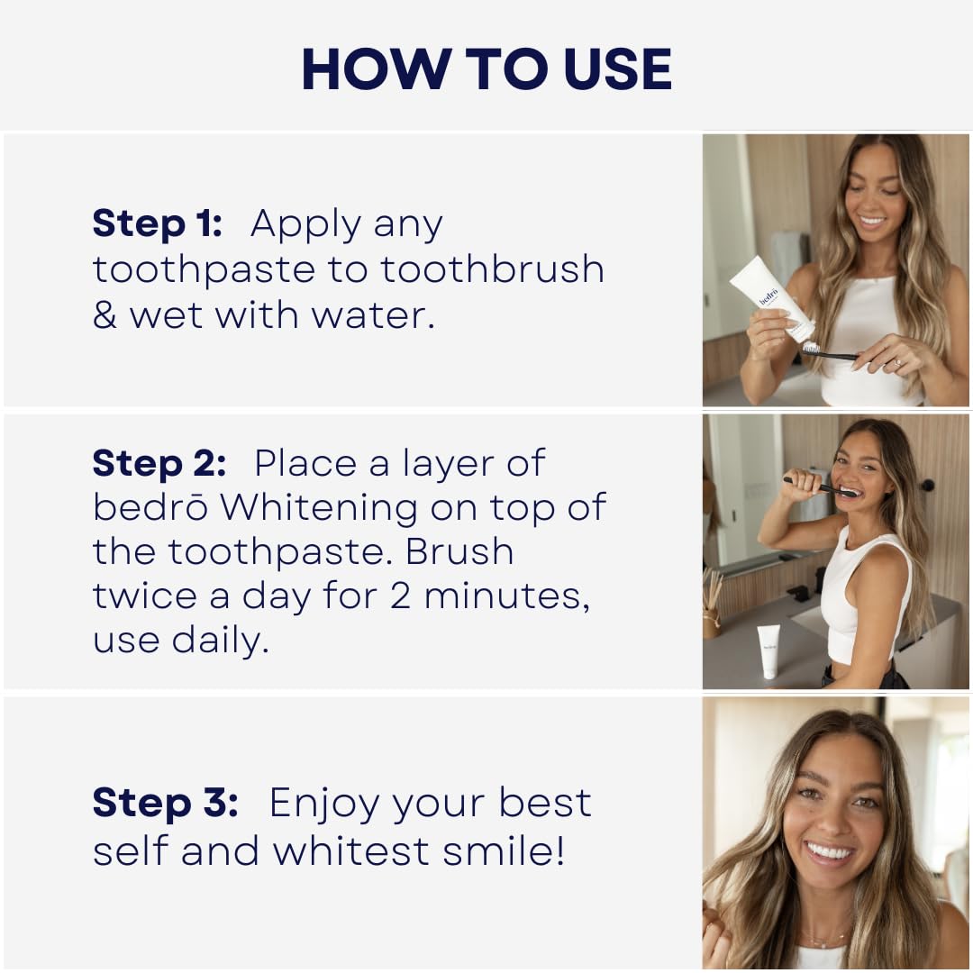 Bedro Teeth Whitening Gel - 3.8% Peroxide Formula for Daily Use | Enamel Safe, Non-Sensitive Whitening Treatment | TSA Approved Travel Size | Perfect for Home Use & Travel Whitening Routine