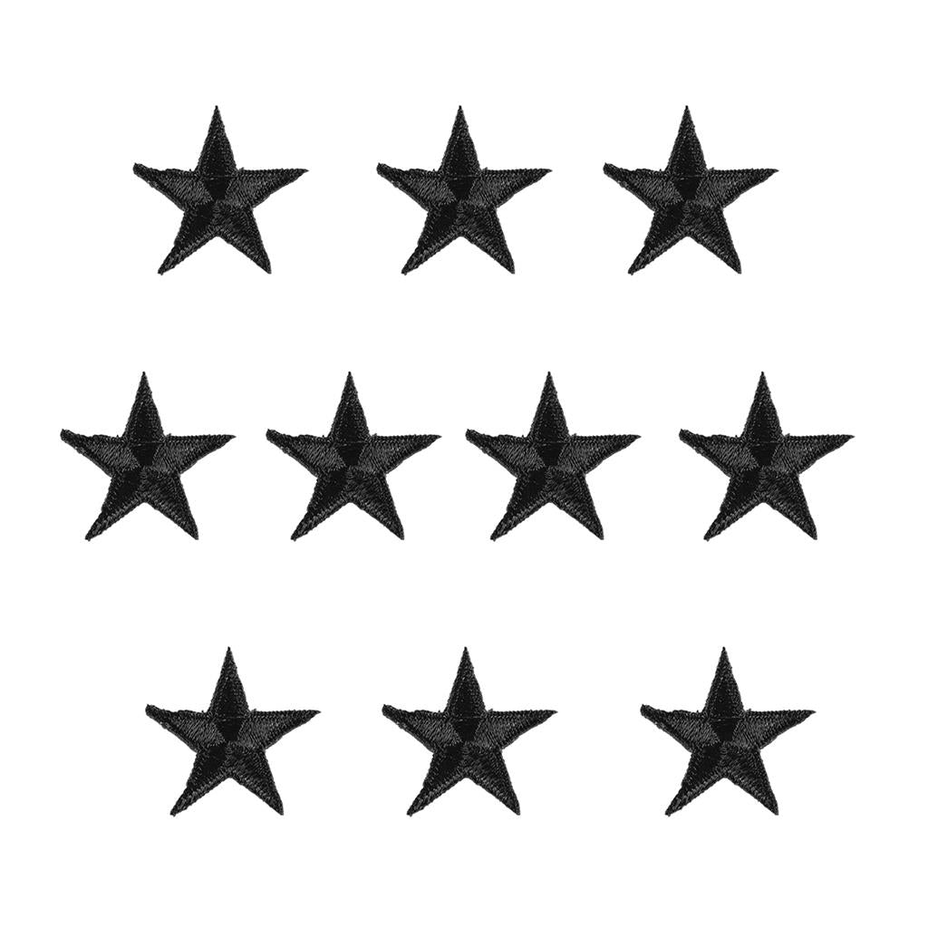 10 Pack Iron On Star Patches for DIY Clothing, Bags & Accessories - Easy to Apply, Washable & Durable for Kids & Adults