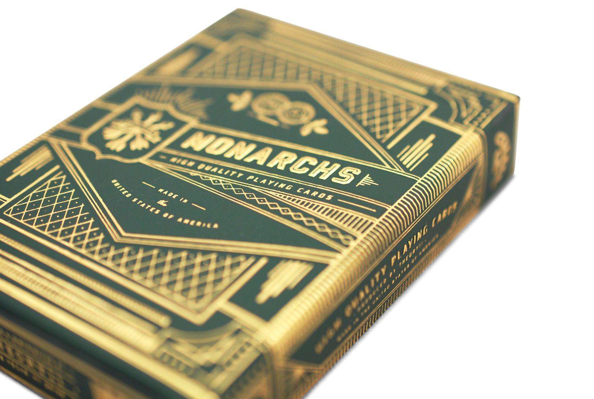Premium Green Monarchs Playing Cards - Elegant & Durable Poker Deck for Magic Tricks, Cardistry & Casino Nights - Perfect for Game Nights, Poker Parties & Professional Performances