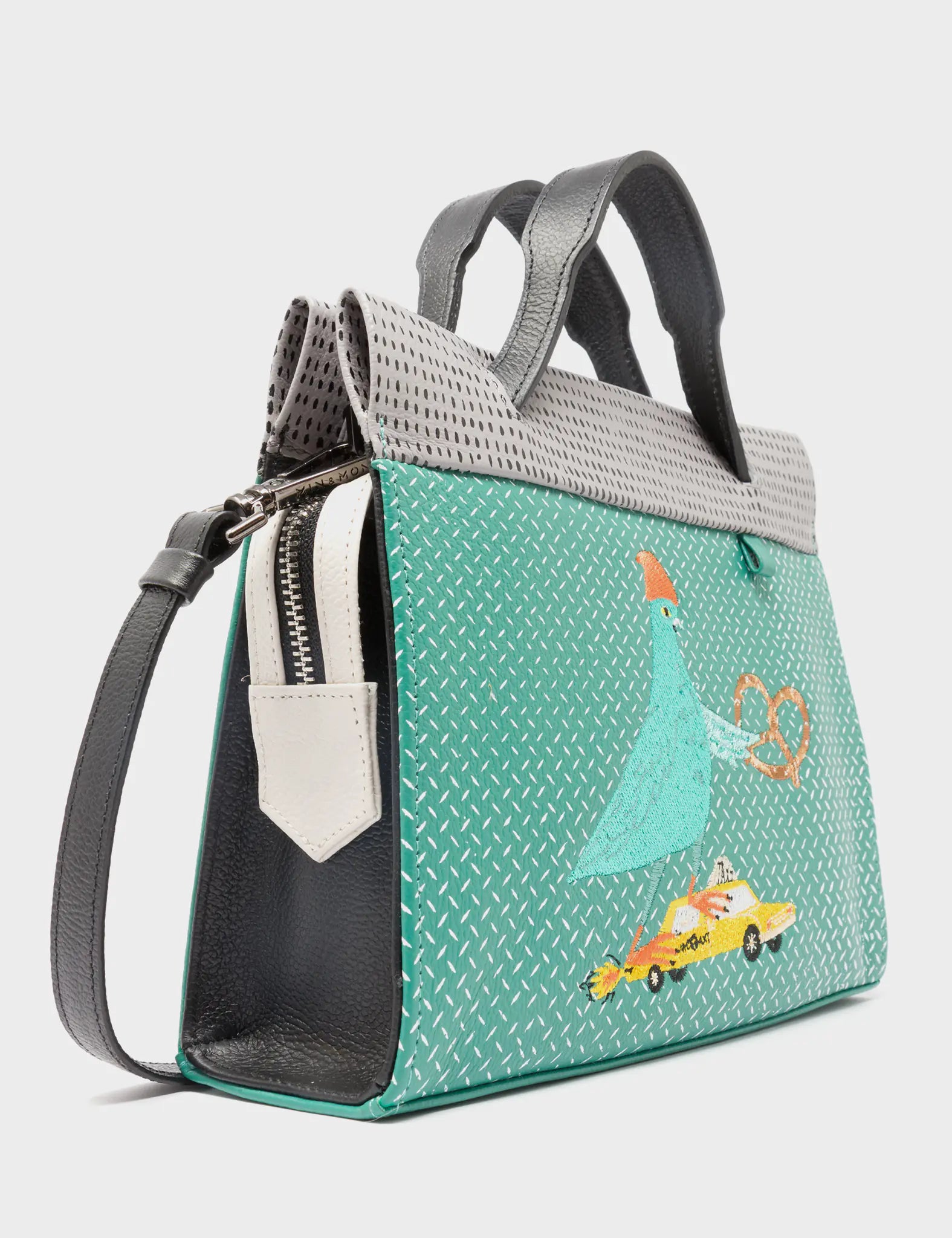 Vali Small Crossbody Bag - Deep Sea Green Genuine Leather - Pigeonista Design - Perfect for Everyday Use & Travel Accessories