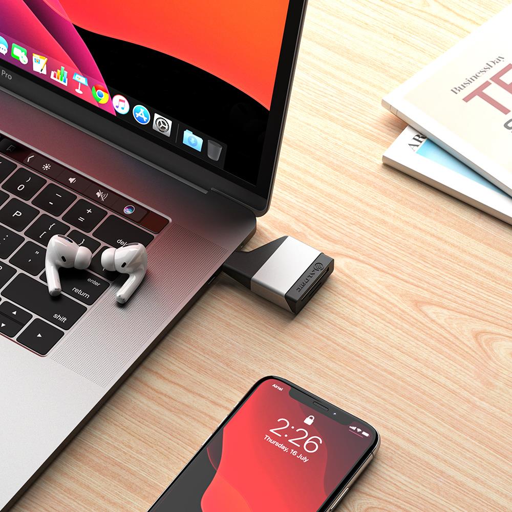 ALOGIC Ultra Mini USB C SD Card Reader - High-Speed Portable Memory Card Adapter for MacBook, iPad, Laptop, Camera - Perfect for Travel, Photography & Data Transfer