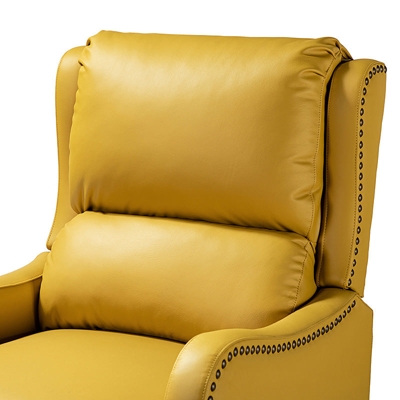Deliat Genuine Leather Recliner Chair - Premium Comfort for Living Room, Home Theater & Office - Adjustable Footrest & Lumbar Support - Brown PU Leather Sofa for Relaxation & Entertainment
