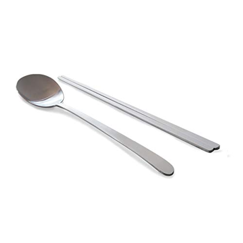 Hankook Korean Stainless Steel Andante Spoon & Chopstick Set - 10-Piece Dinnerware & Silverware for Asian Dining | Elegant Tableware for Restaurants, Home, and Gifts