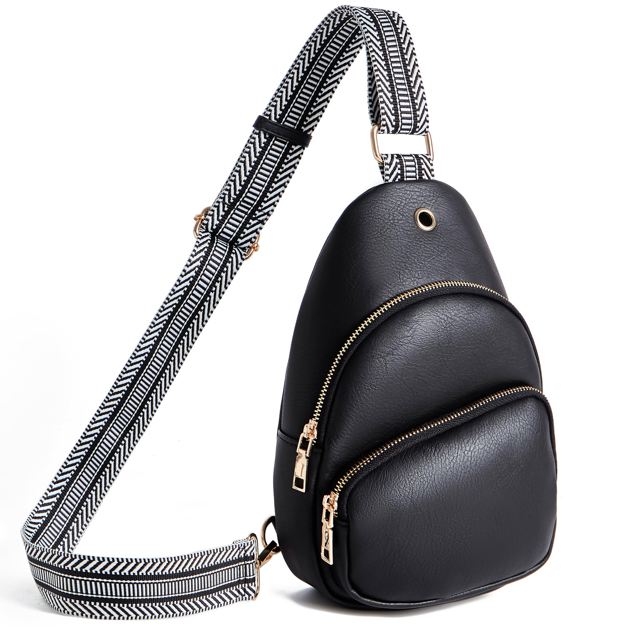 Women's Leather Crossbody Sling Bag - Travel Fanny Pack for Outdoors & Daily Use