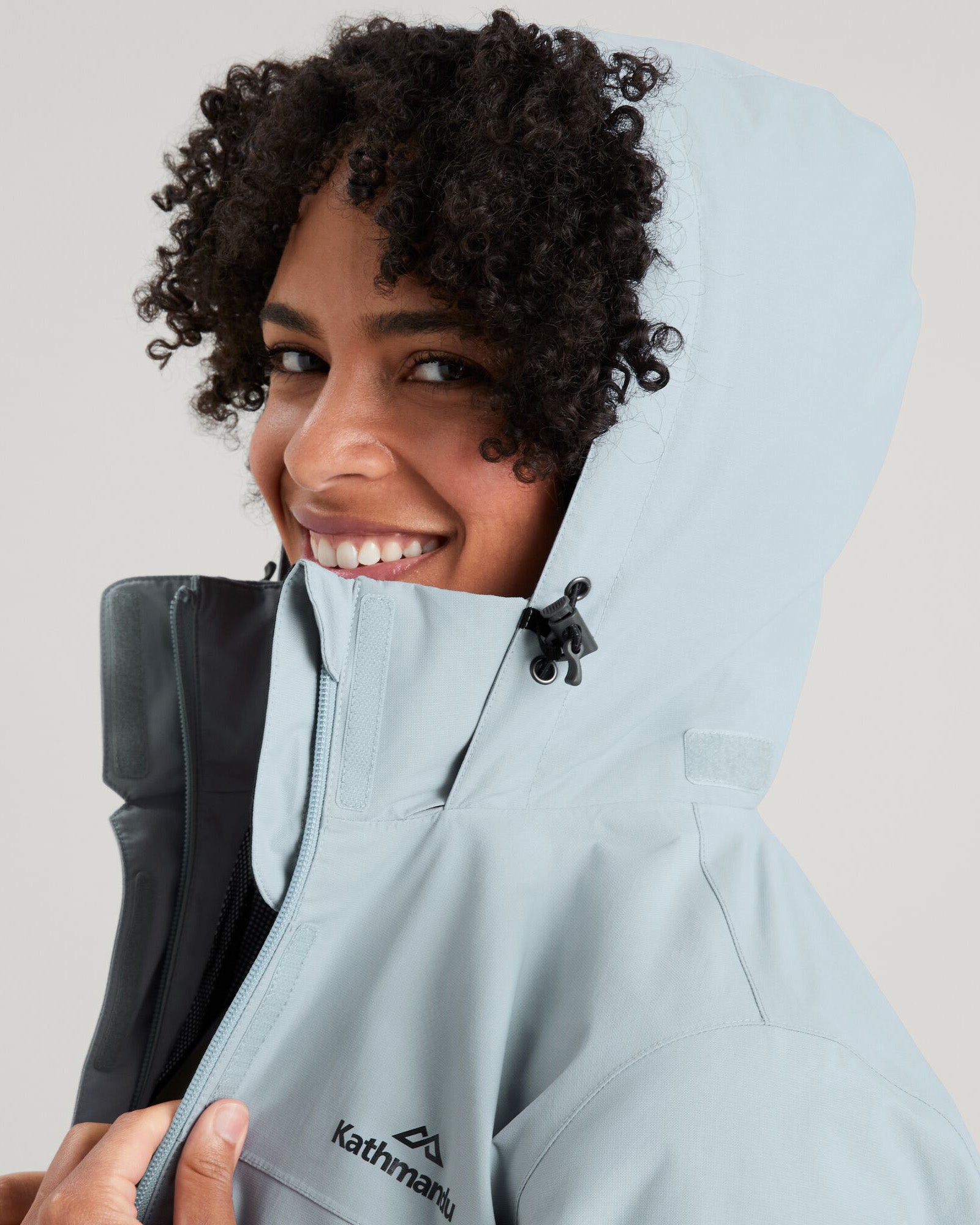 Waterproof Andulo 2-Layer Women's Rain Jacket with Ripple Design - Lightweight Windbreaker for Hiking, Commuting & Outdoor Activities